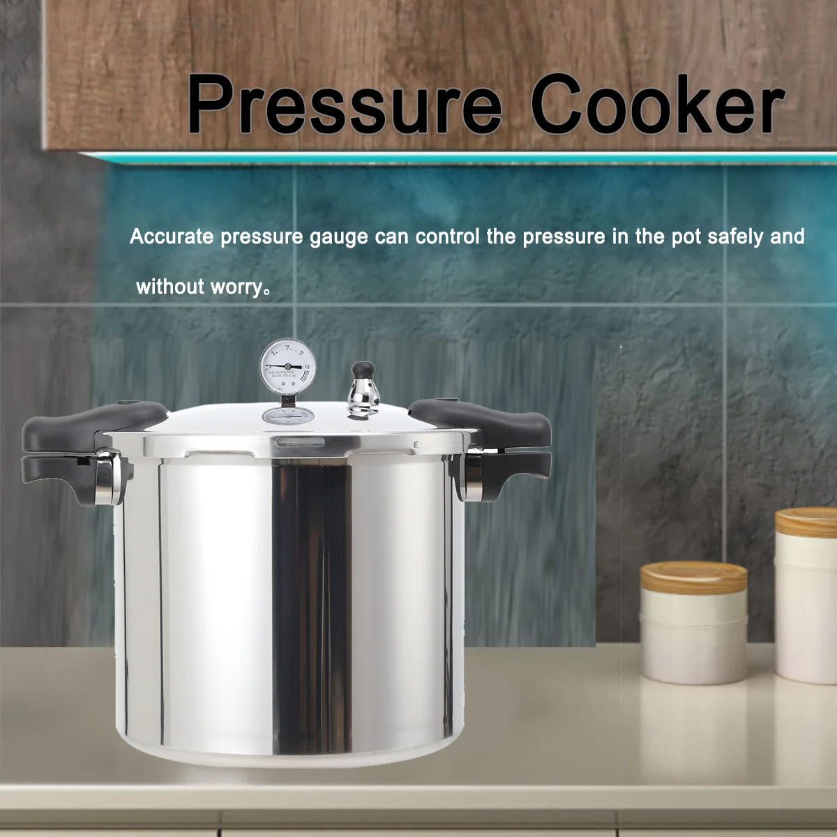 22L 90Kpa Aluminum Alloy Explosion-Proof Pressure Cooker Modern Pressure Pot with Lid 32cm Kitchen Cooking Appliance