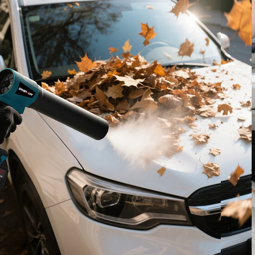 ONEVAN 4000W Brushless 300000RPM Electric Turbo Blower Jet Fan Lightweight Leaf Blower Lawn Yard Cleanup For Makita Battery Pin