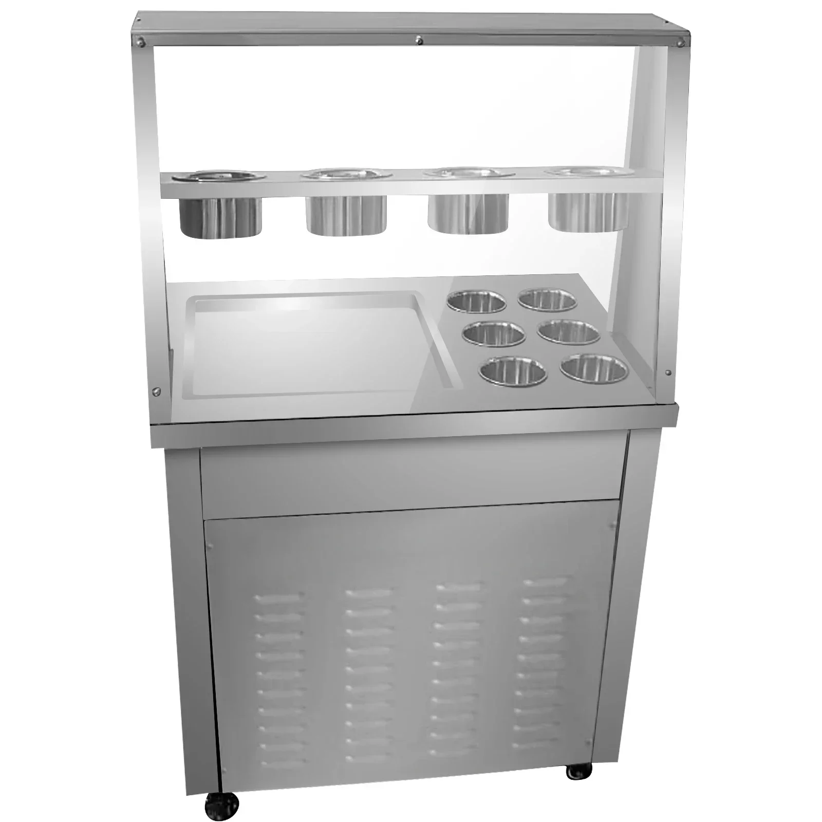 SIHAO Ice Cream Stir Fryer Commercial Ice Cream Machine With Compressor And Scraper Used For Ice Cream And Frozen Yogurt