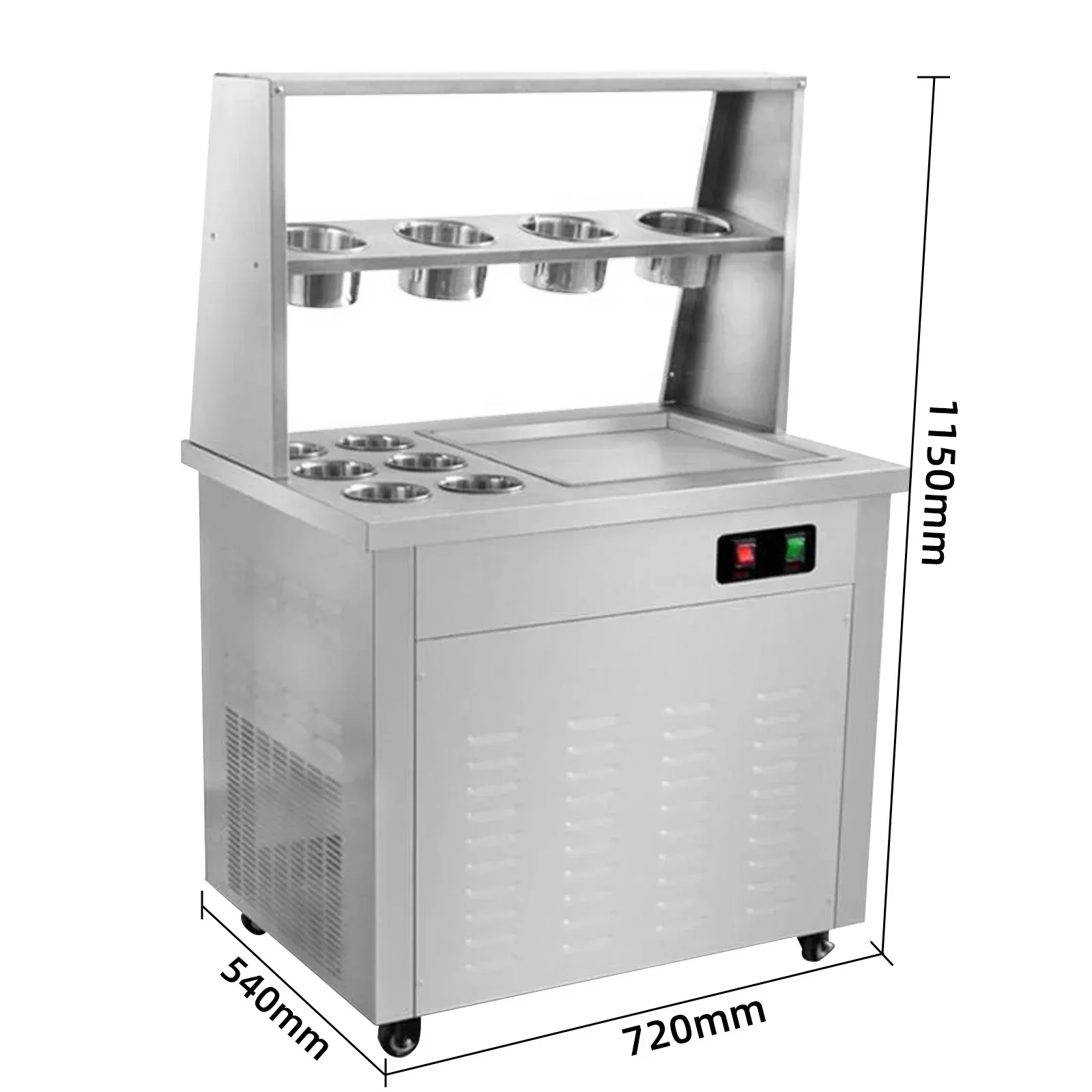 SIHAO Ice Cream Stir Fryer Commercial Ice Cream Machine With Compressor And Scraper Used For Ice Cream And Frozen Yogurt