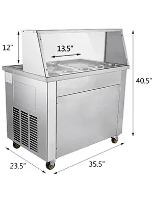 SIHAO Ice Cream Stir Fryer Commercial Ice Cream Machine With Compressor And Scraper Used For Ice Cream And Frozen Yogurt