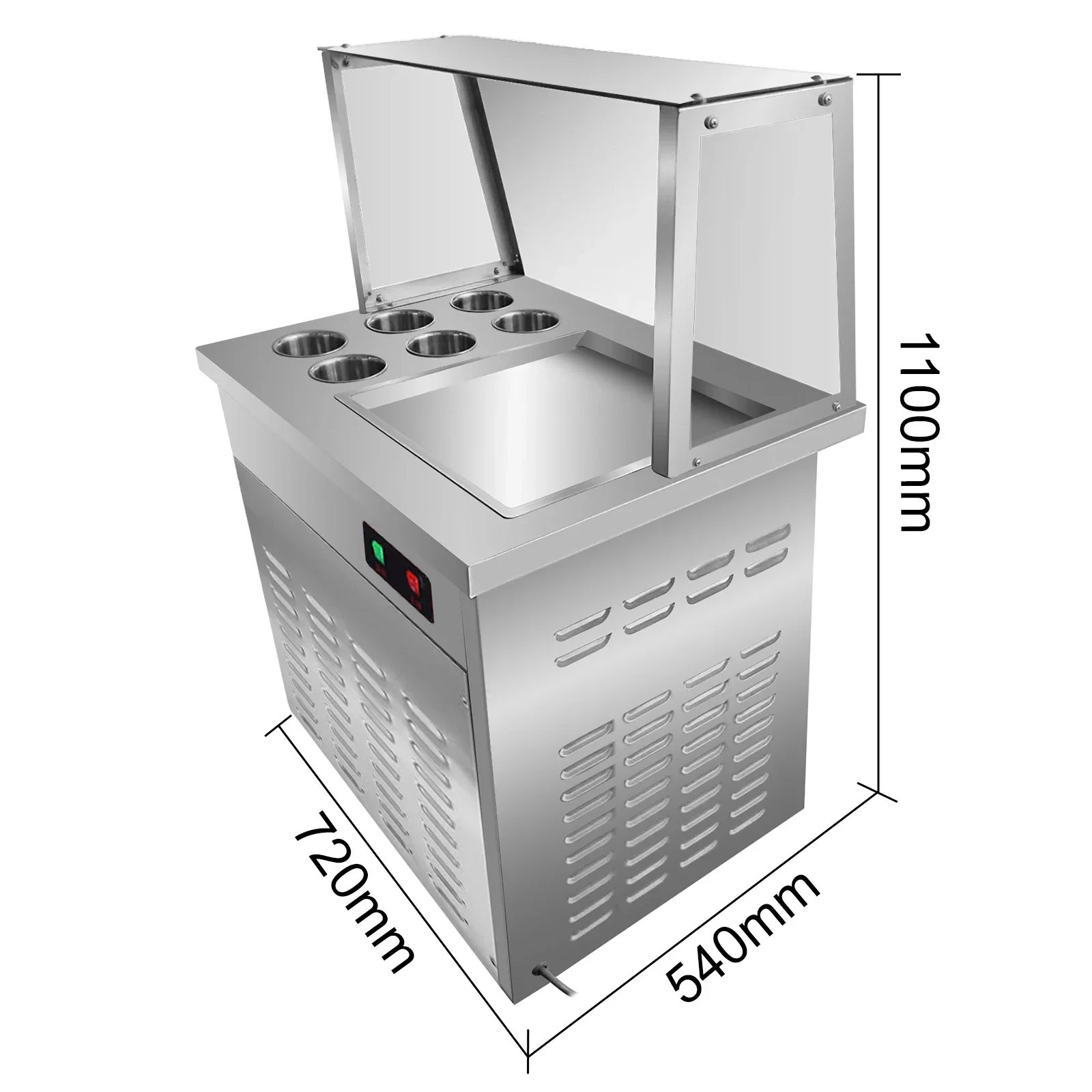 SIHAO Ice Cream Stir Fryer Commercial Ice Cream Machine With Compressor And Scraper Used For Ice Cream And Frozen Yogurt