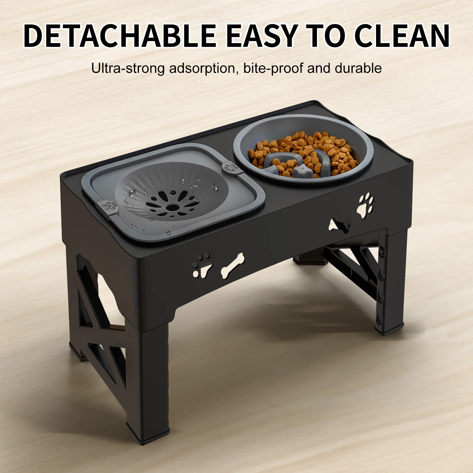 Raised Dog Bowl Stand for Cats and Dogs Pet Feeder Bowls Double Feeder High Stand for Small Medium and Large Dogs Cats