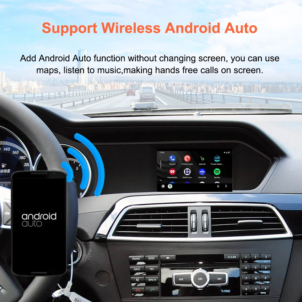 Bonroad Wireless CarPlay For Mercedes Benz A B C E Class W246 W176 GLK W204 X204 ML NTG4.5 Becker Module Android Car AirPlay