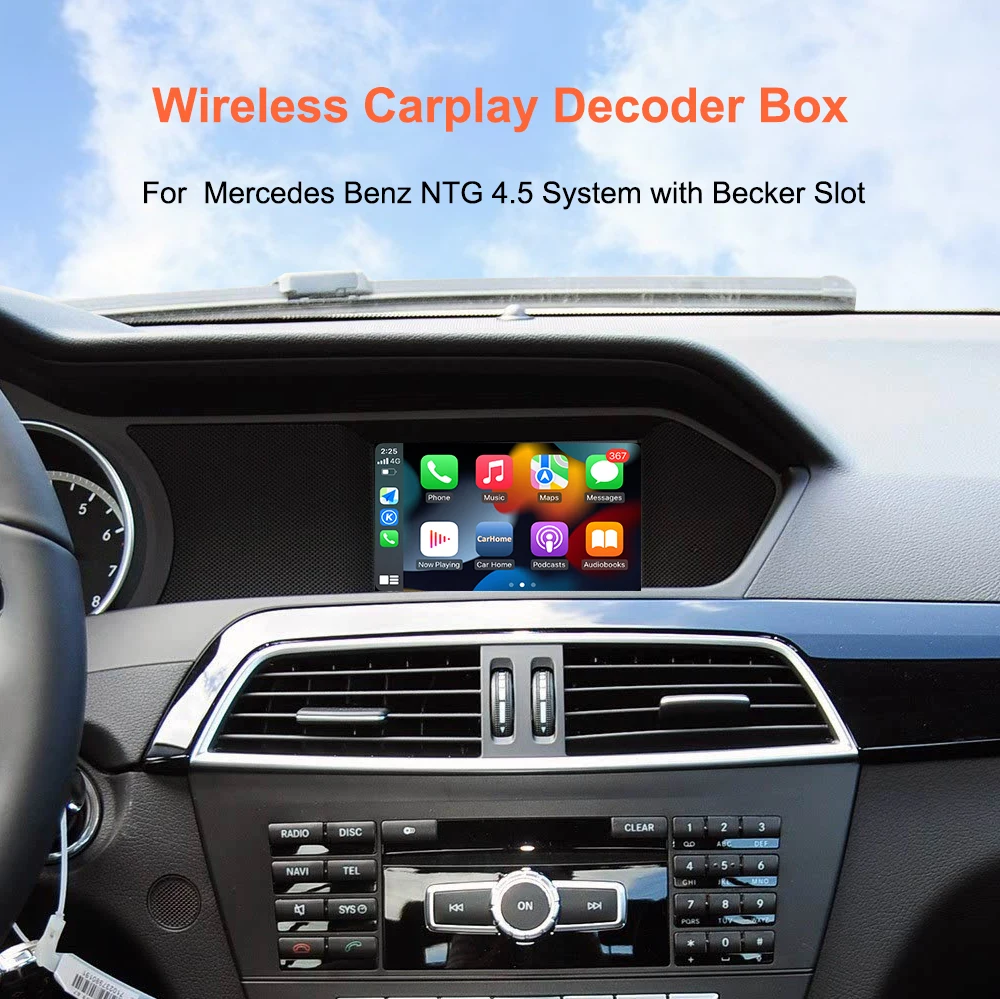 Bonroad Wireless CarPlay For Mercedes Benz A B C E Class W246 W176 GLK W204 X204 ML NTG4.5 Becker Module Android Car AirPlay