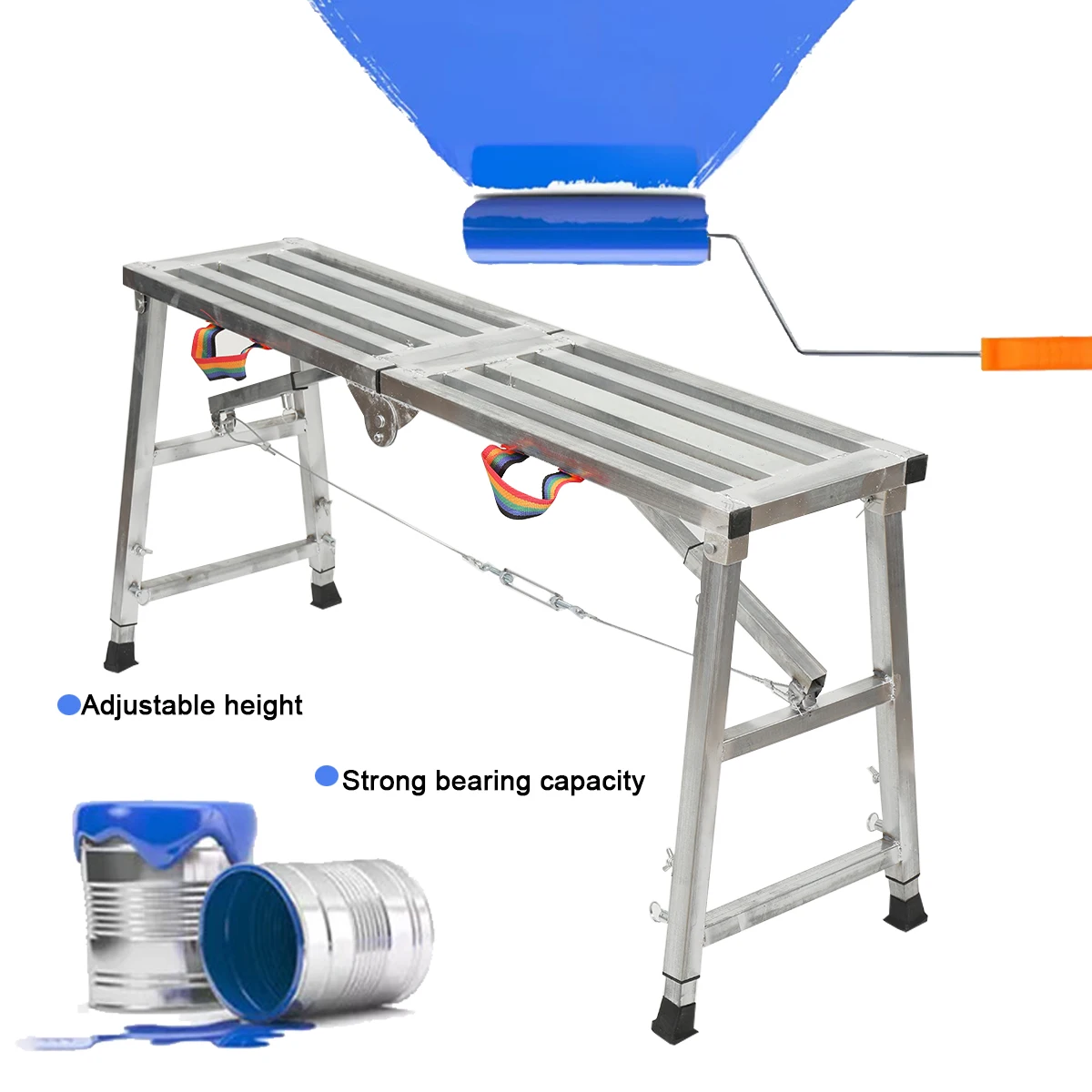 Folding Horse Stool Scaffolding Multifunctional Horse Stool Folding Lifting Decoration Special Thickening Shelf Construction Engineering Ladder