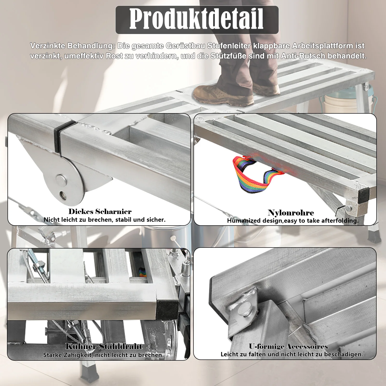 Folding Horse Stool Scaffolding Multifunctional Horse Stool Folding Lifting Decoration Special Thickening Shelf Construction Engineering Ladder
