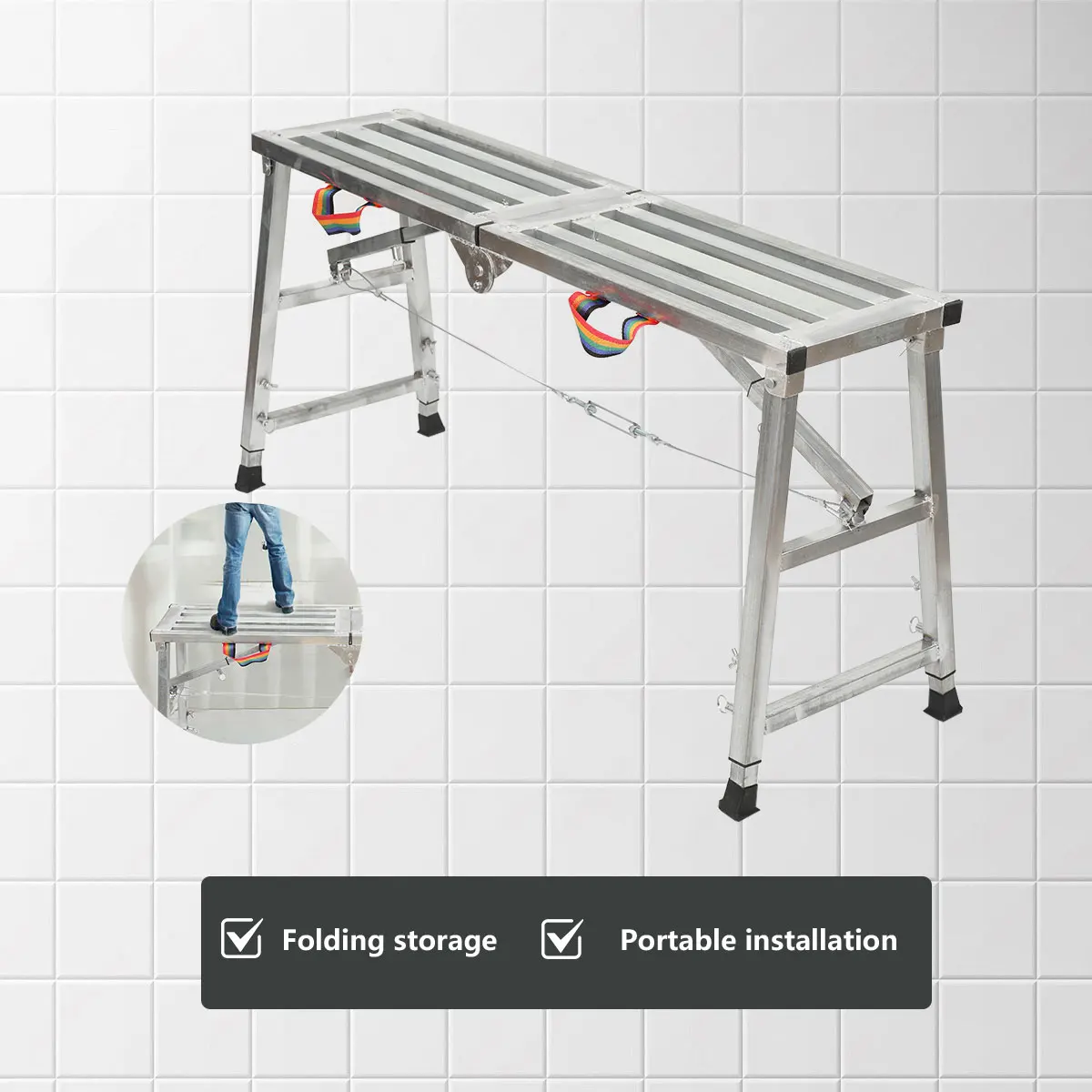 Folding Horse Stool Scaffolding Multifunctional Horse Stool Folding Lifting Decoration Special Thickening Shelf Construction Engineering Ladder