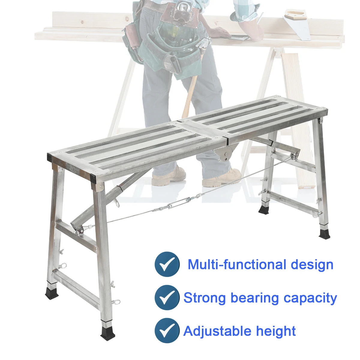 Folding Horse Stool Scaffolding Multifunctional Horse Stool Folding Lifting Decoration Special Thickening Shelf Construction Engineering Ladder