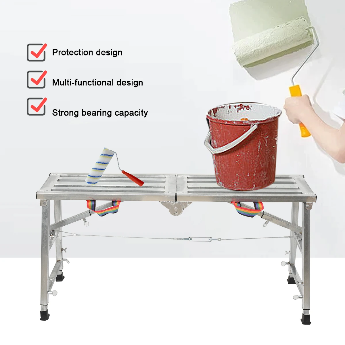 Folding Horse Stool Scaffolding Multifunctional Horse Stool Folding Lifting Decoration Special Thickening Shelf Construction Engineering Ladder