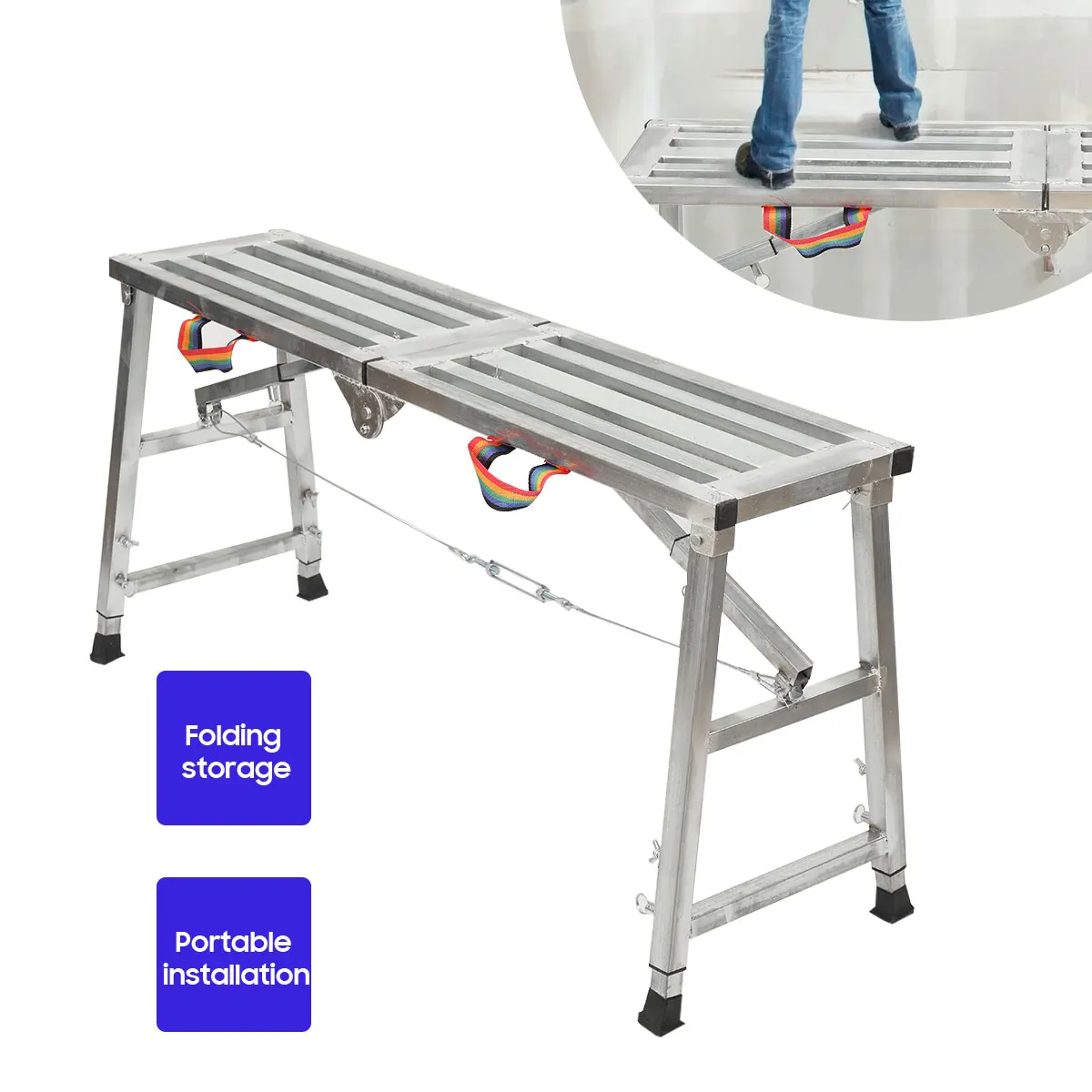 Folding Horse Stool Scaffolding Multifunctional Horse Stool Folding Lifting Decoration Special Thickening Shelf Construction Engineering Ladder