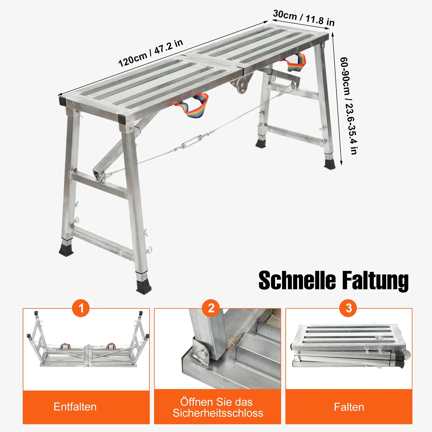 Folding Horse Stool Scaffolding Multifunctional Horse Stool Folding Lifting Decoration Special Thickening Shelf Construction Engineering Ladder