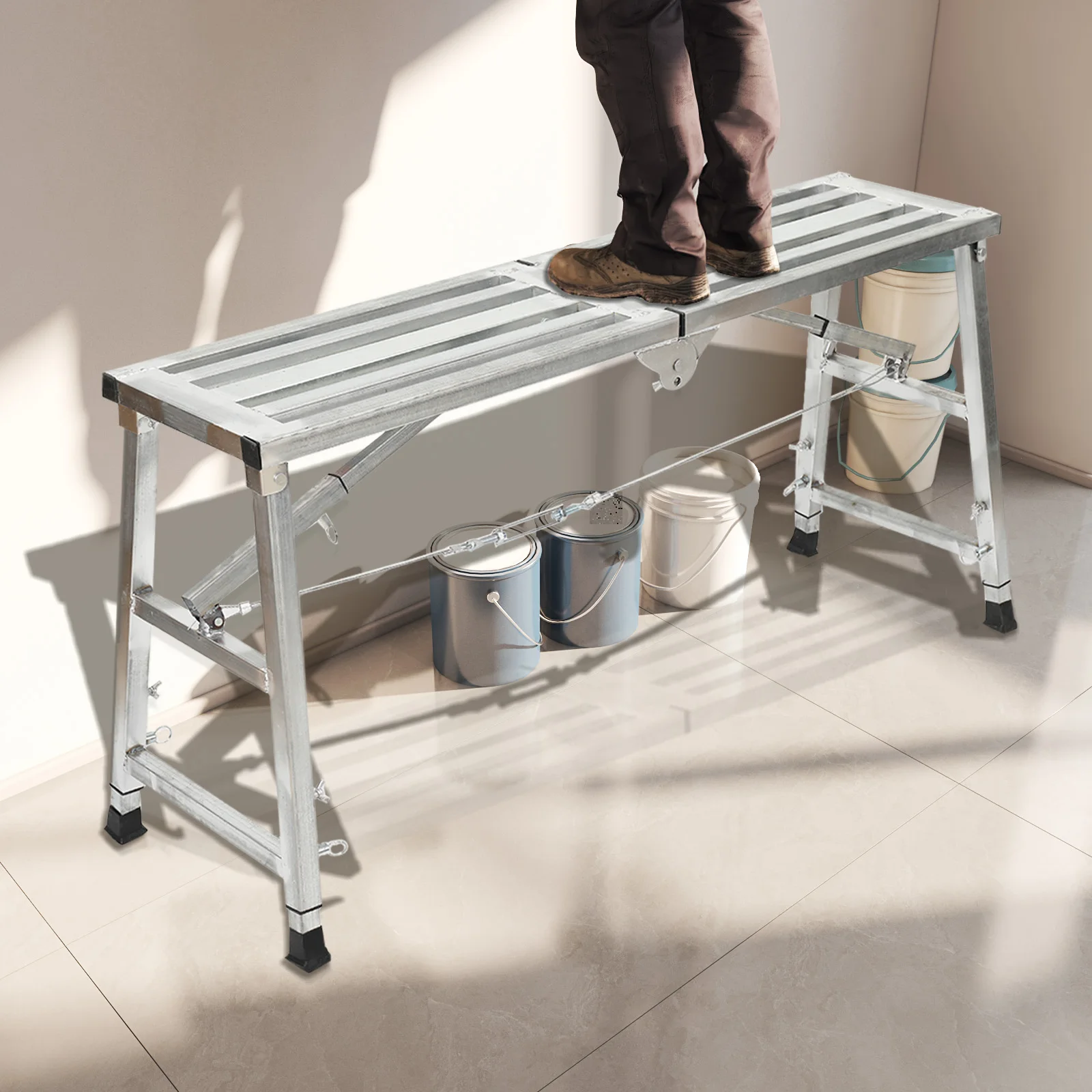 Folding Horse Stool Scaffolding Multifunctional Horse Stool Folding Lifting Decoration Special Thickening Shelf Construction Engineering Ladder