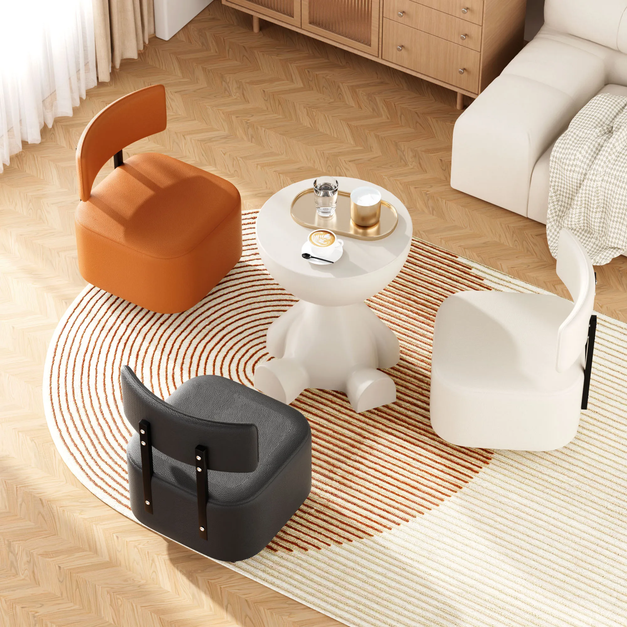 Backrest, Living Room, Sofa, Household, Stool, Chair, Living Room, Coffee Table, Simple, Bedroom, Low Stool, Shoe Changing Stool
