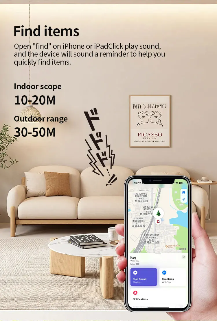 RSH Brand Genuine Security Anti Lose GPS Tracker via Apple Find My Bluetooth Smart Tag Animal Pets Child Wallet Dog Finders MFi