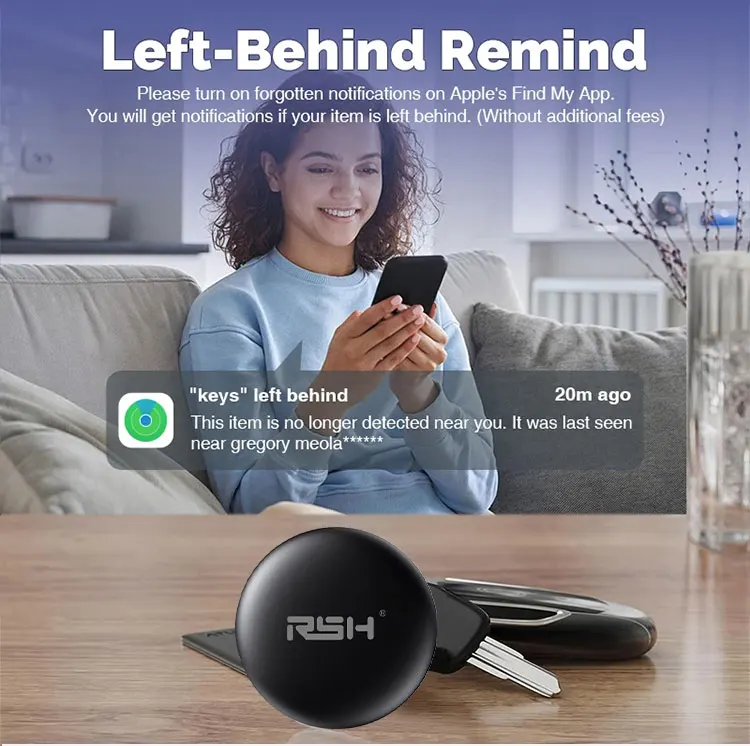 RSH Brand Genuine Security Anti Lose GPS Tracker via Apple Find My Bluetooth Smart Tag Animal Pets Child Wallet Dog Finders MFi