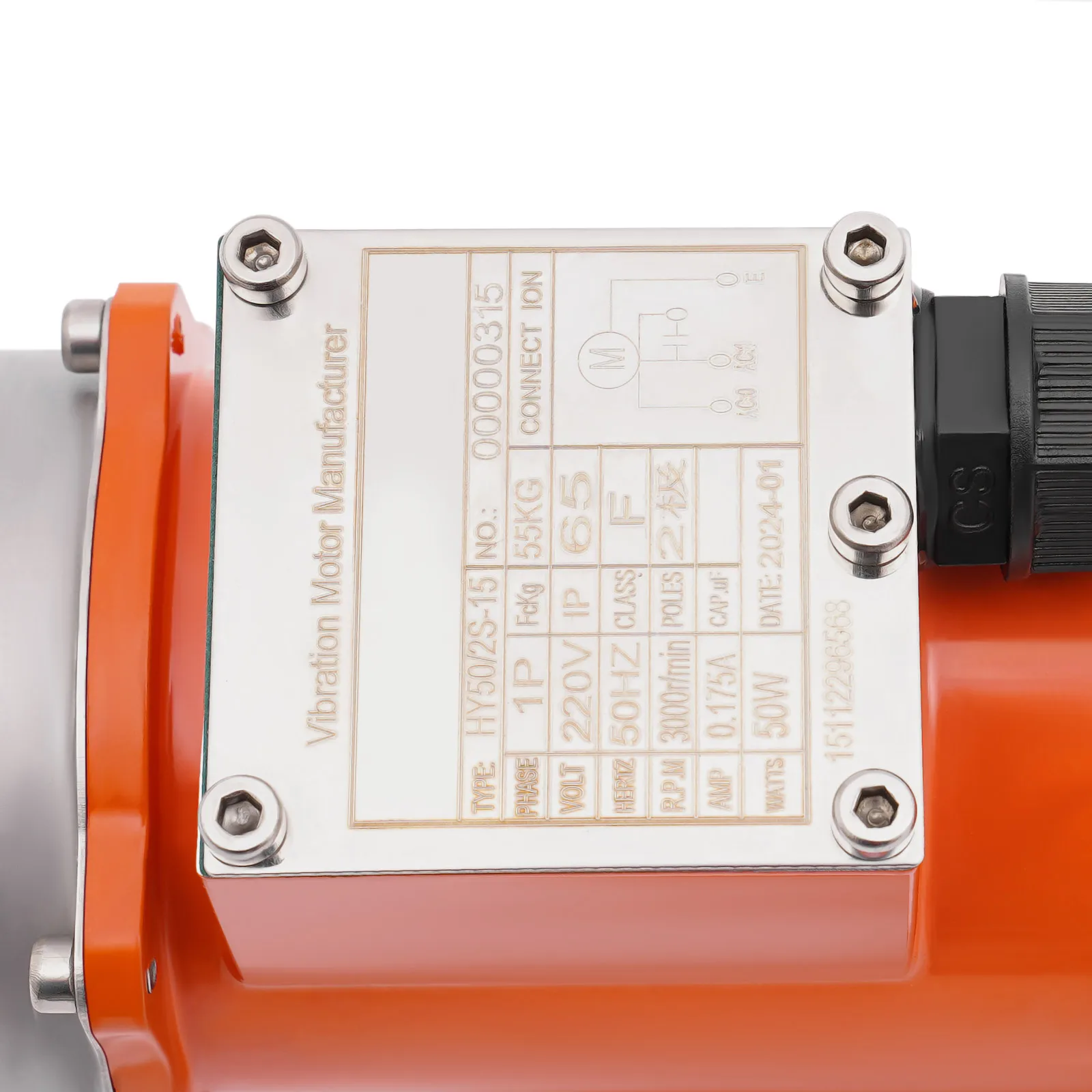 50W Vibration Motor Brushless High-speed Motor 1000~3000rpm Adjustable Speed IP65