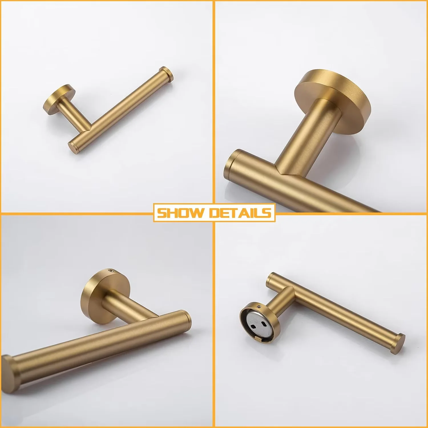 304 Stainless Steel Bathroom Accessories 1 Piece Matte Black Toilet Paper Holder Wall Mounted Tissue Roll Hanger bathroom