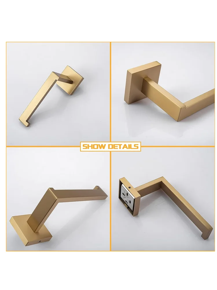 304 Stainless Steel Bathroom Accessories 1 Piece Matte Black Toilet Paper Holder Wall Mounted Tissue Roll Hanger bathroom