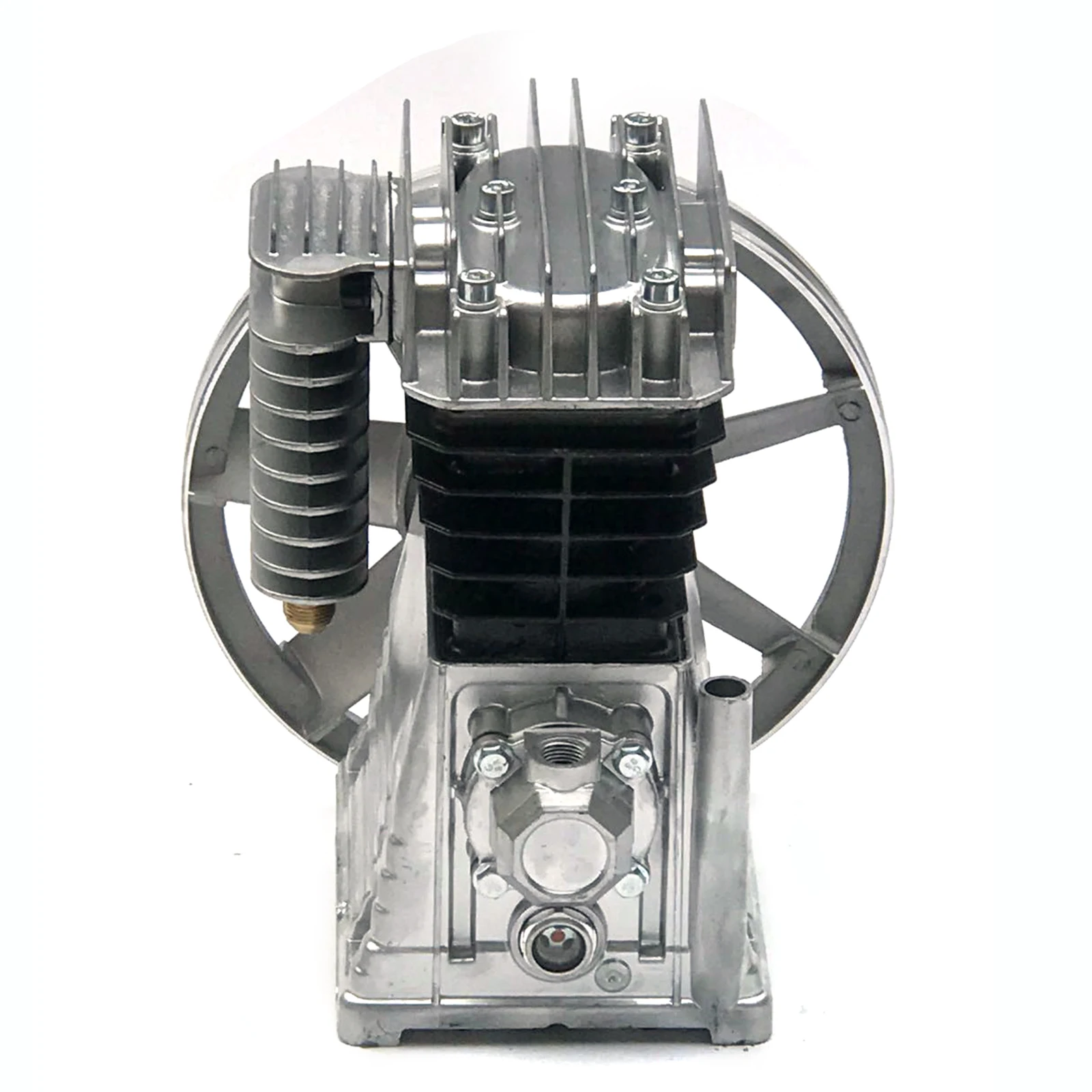3HP 2.2kW Piston Style Air Compressor Pump Twin Cylinder Head Motor Oil Lubricated +Silencer
