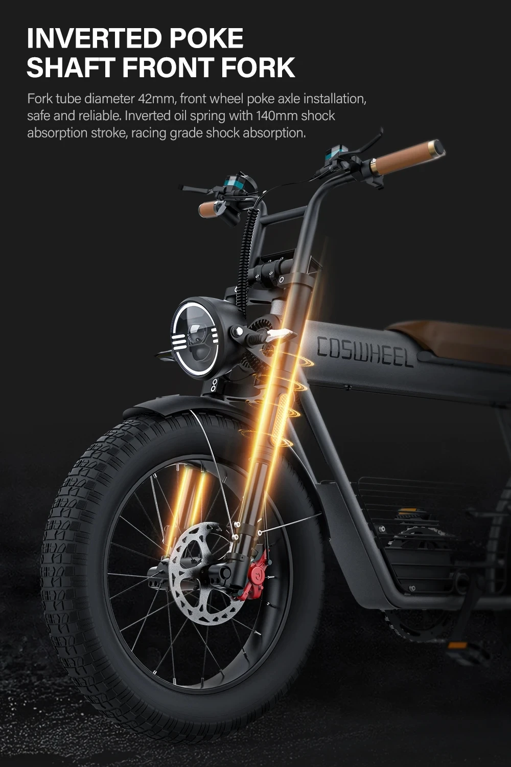 Coswheel Electric Bike CT20 1500W 48V 25AH Motorcycle 20Inch Fatbike Ebike Mountain bike Bikes Adult Electric Bicycle Free VAT