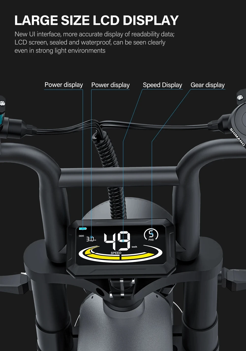 Coswheel Electric Bike CT20 1500W 48V 25AH Motorcycle 20Inch Fatbike Ebike Mountain bike Bikes Adult Electric Bicycle Free VAT