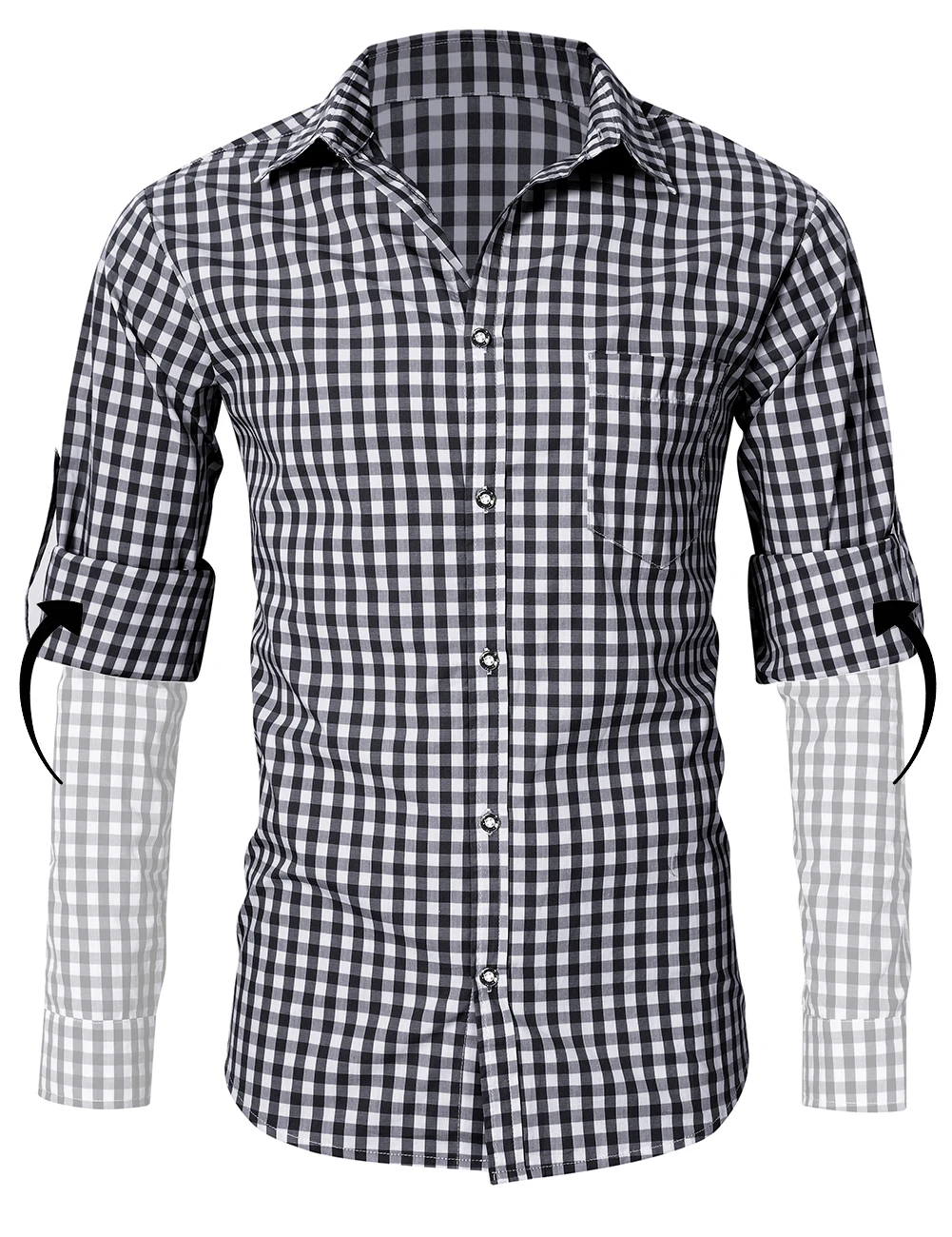 Traditional Plaid Shirt, Slim Fit Mens Checked Shirt, Casual Shirt, Long Sleeve Shirt, Embroidered Cotton