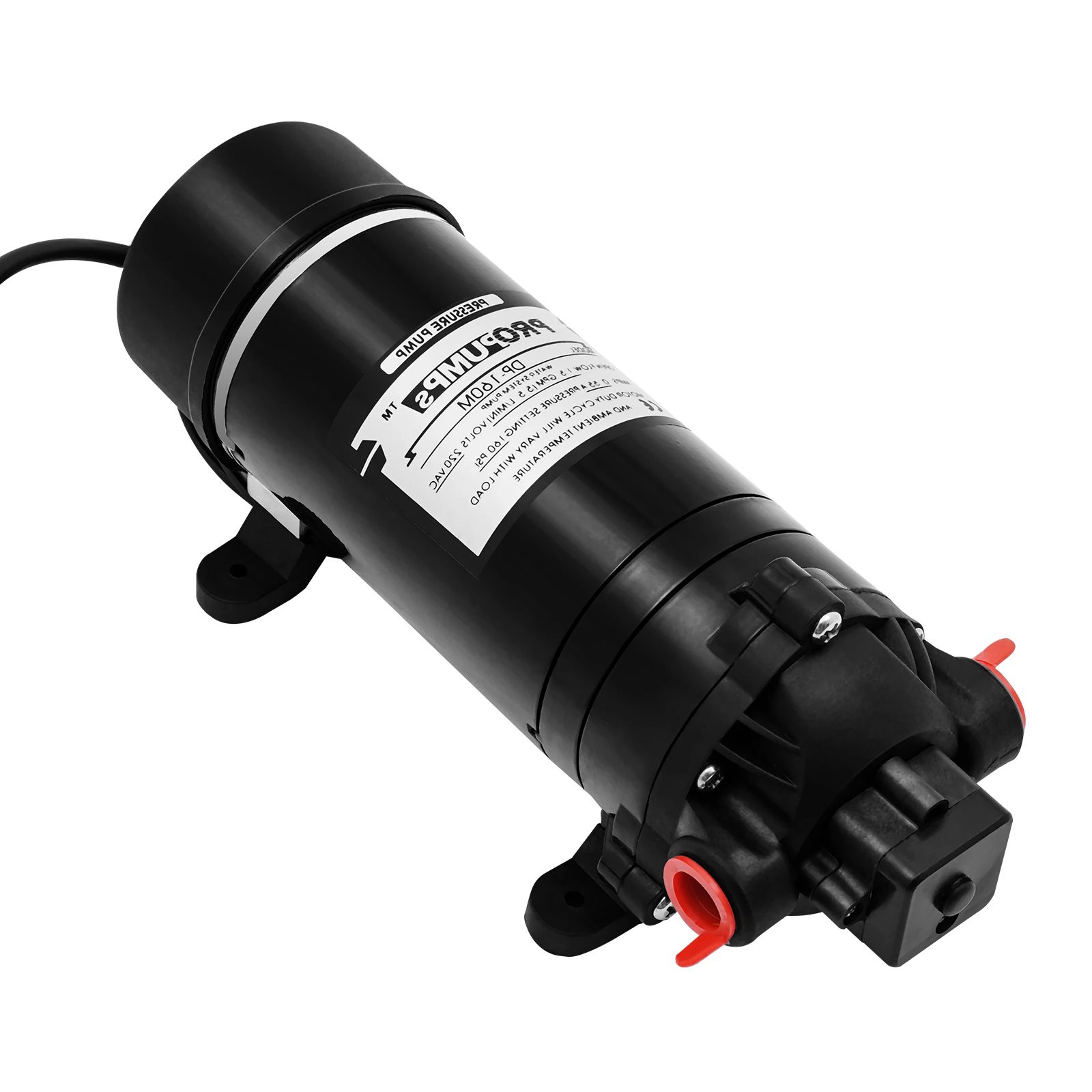 120W 160PSI Electric Water Transfer Pump 1.4 GPM Self-Priming Diaphragm Pump for Pressure Washer RV Agricultural Sprayer
