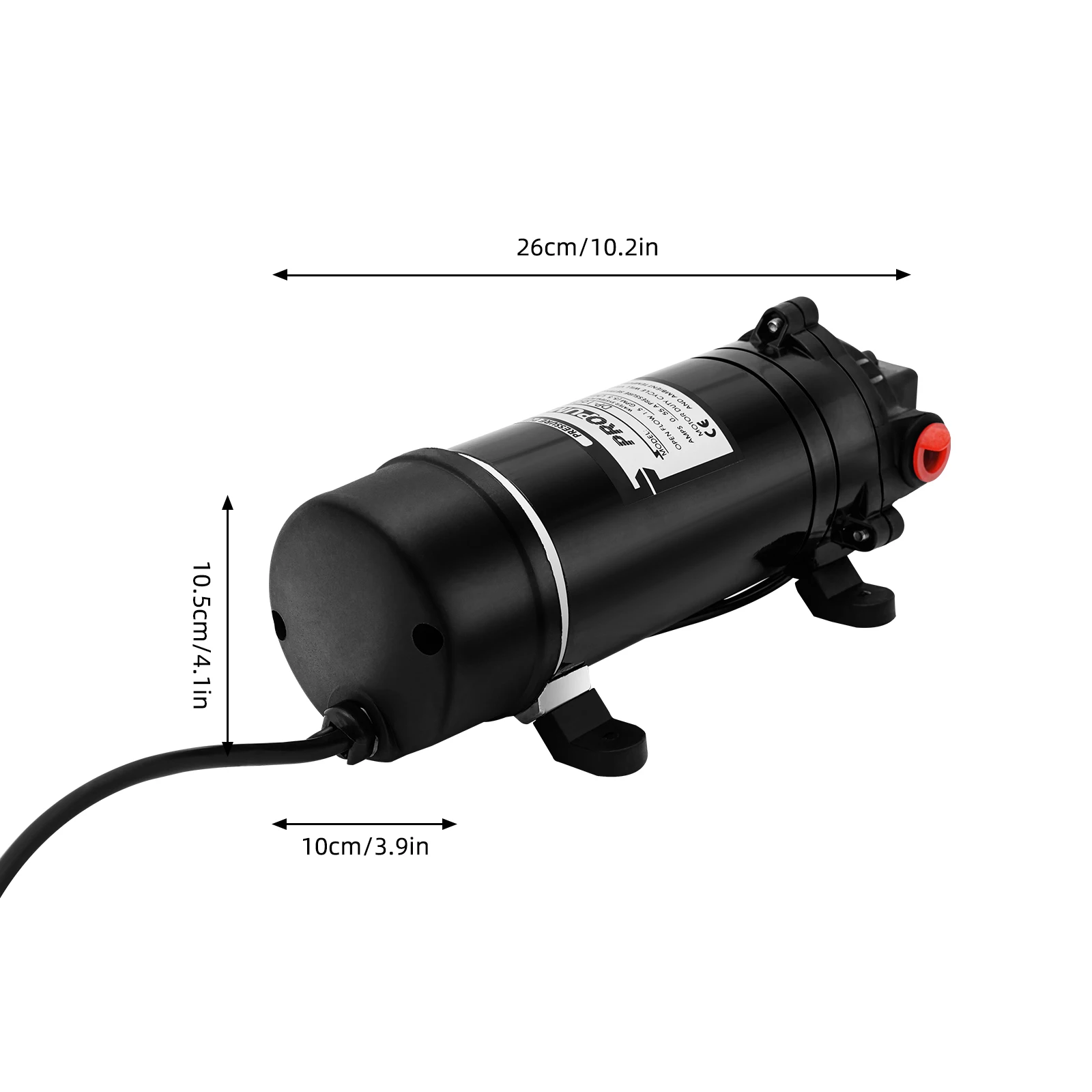 120W 160PSI Electric Water Transfer Pump 1.4 GPM Self-Priming Diaphragm Pump for Pressure Washer RV Agricultural Sprayer