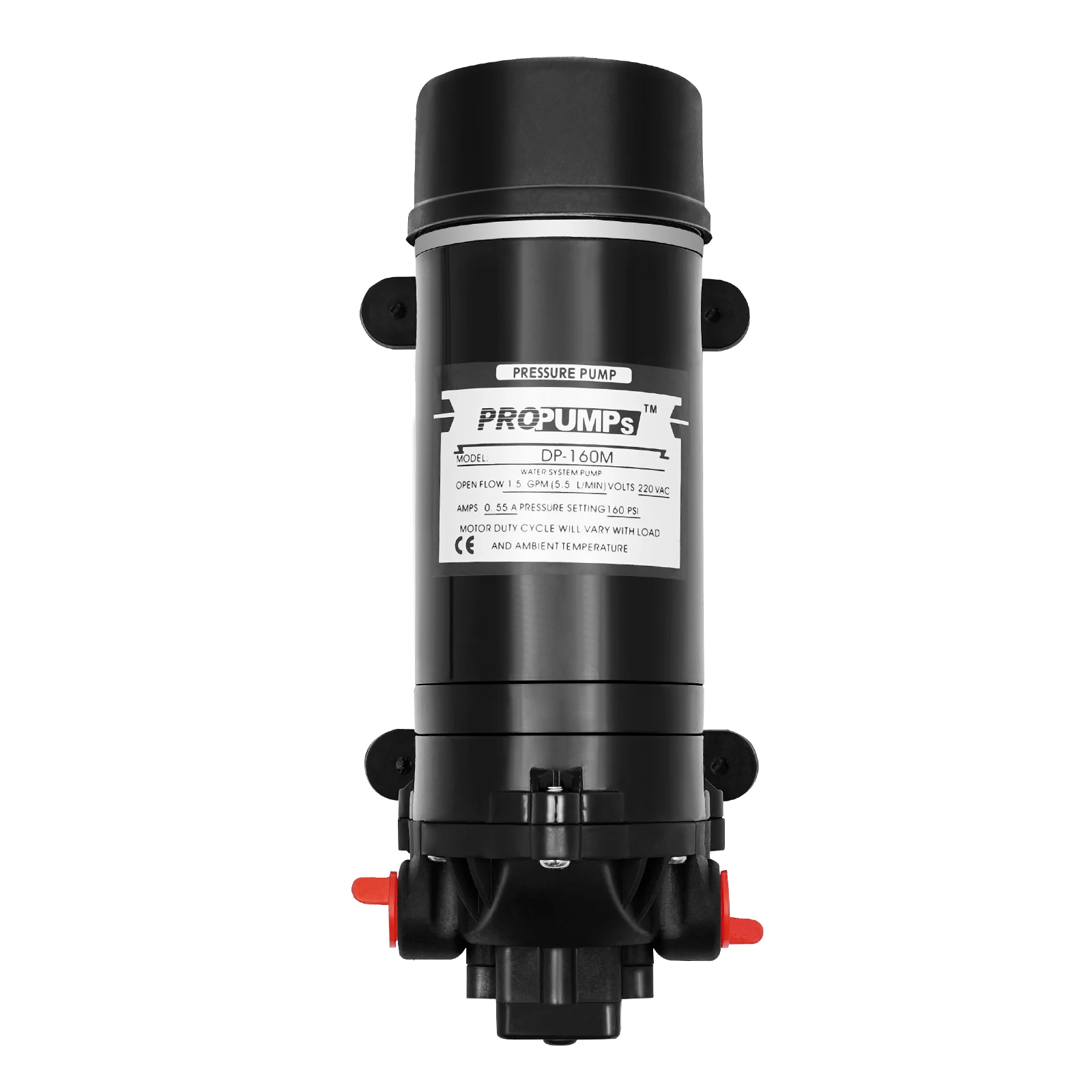 120W 160PSI Electric Water Transfer Pump 1.4 GPM Self-Priming Diaphragm Pump for Pressure Washer RV Agricultural Sprayer