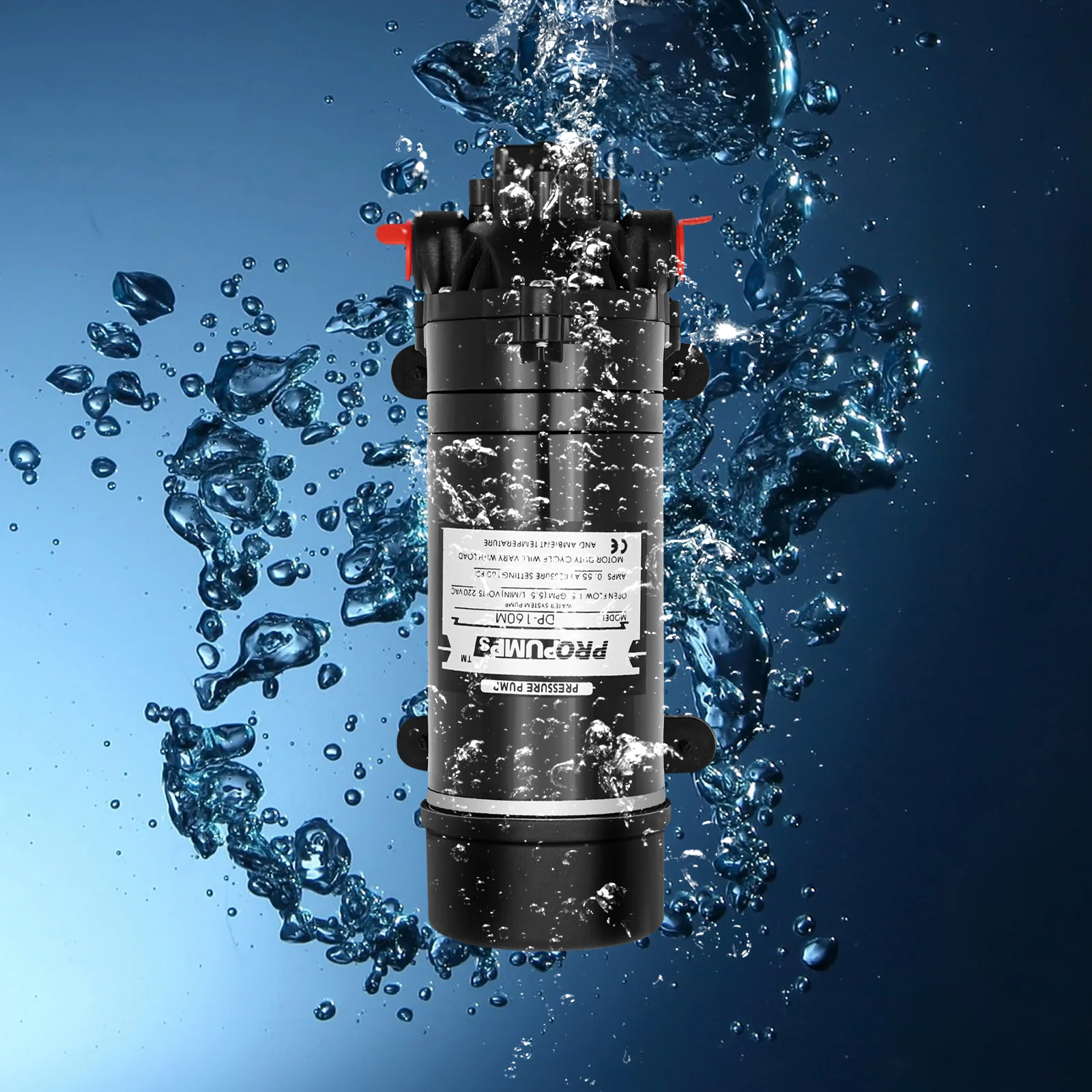 120W 160PSI Electric Water Transfer Pump 1.4 GPM Self-Priming Diaphragm Pump for Pressure Washer RV Agricultural Sprayer