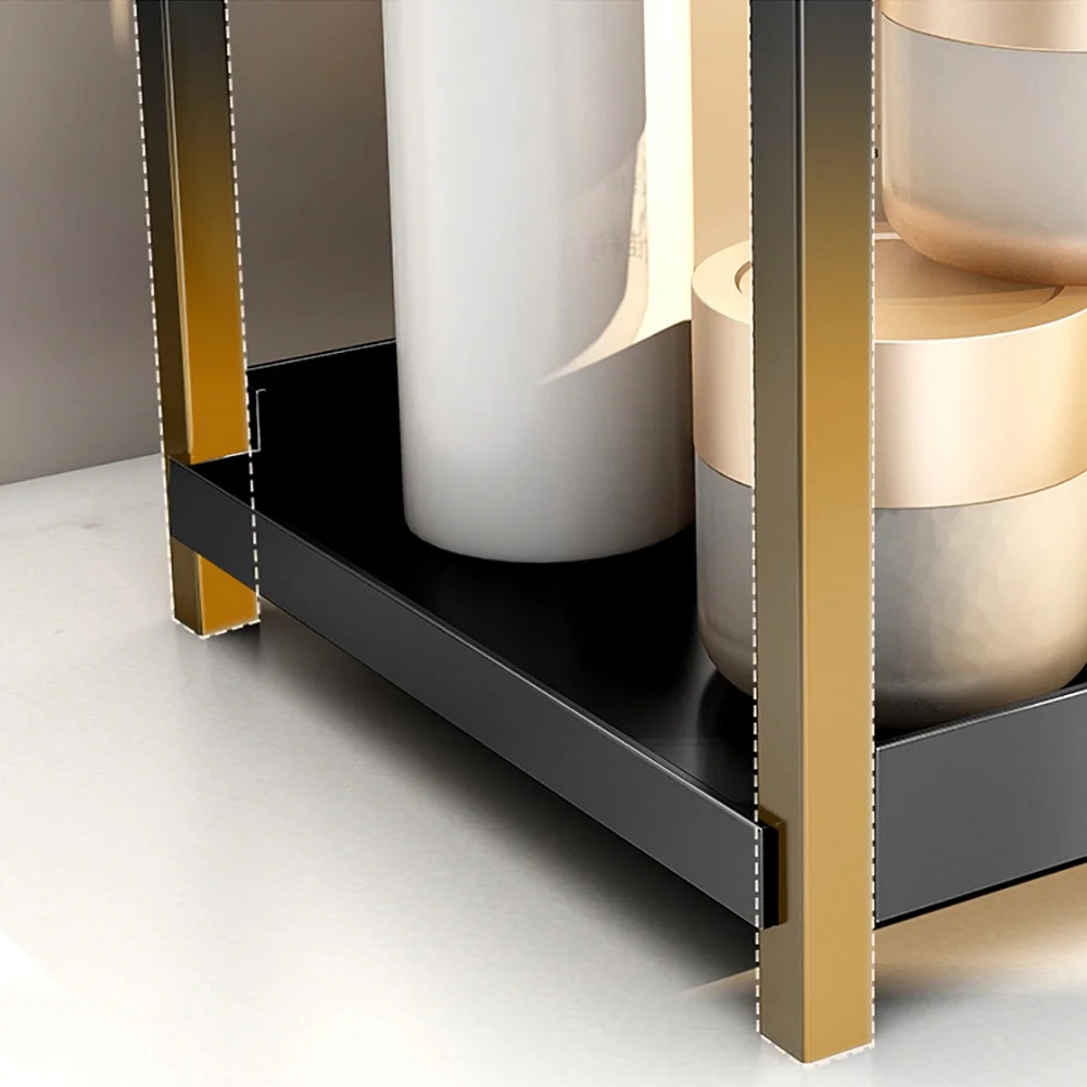 2 Tier Kitchen Counter Shelf Bathroom Countertop Organizer, Countertop Storage Shelf for Living Room Bedroom Dressing Table