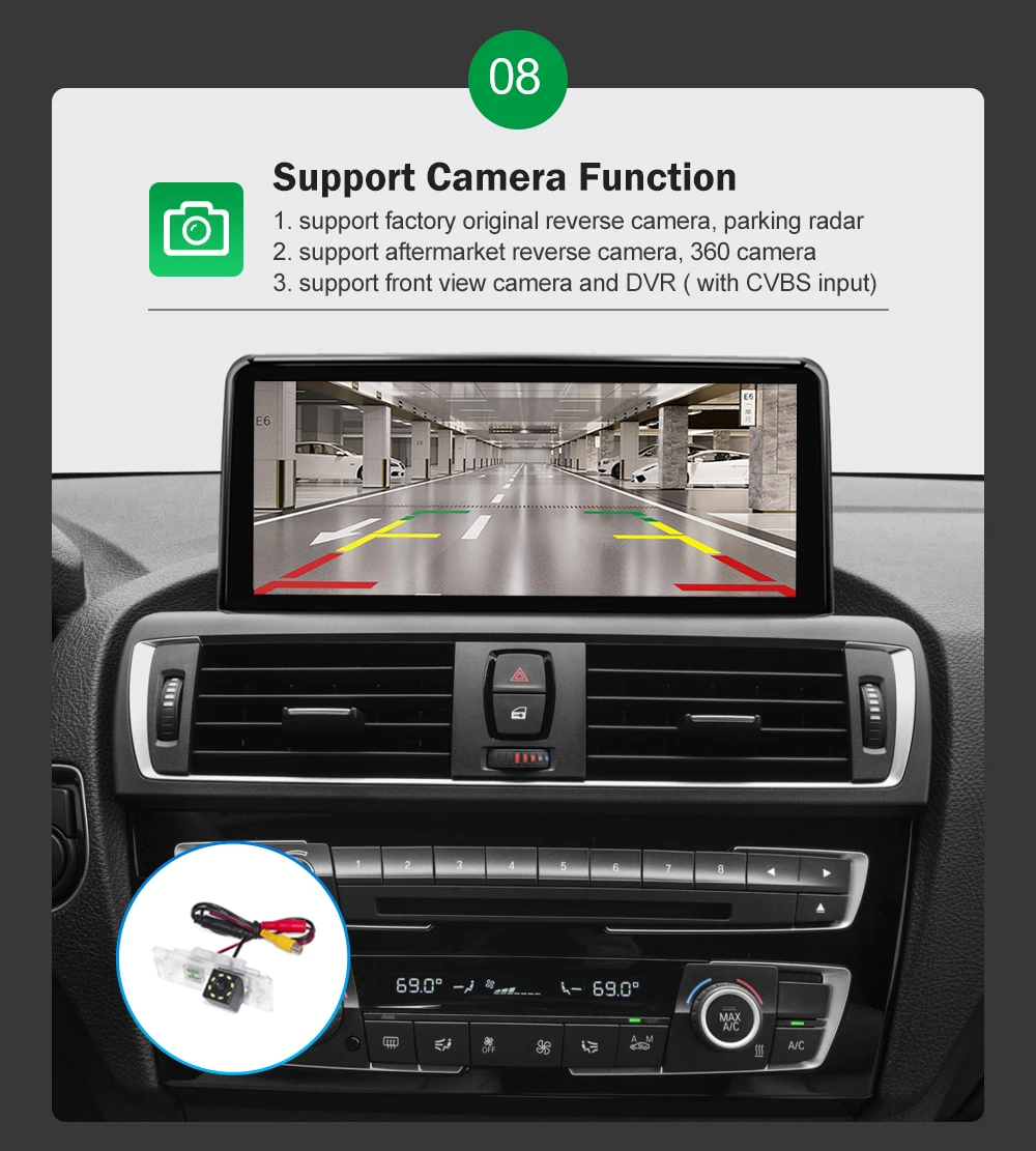AUTOTOP 10.25" 1920*720 Wireless Carplay Multimedia for BMW F30 F31 F32 F33 F34 F35 F20 F21 F22 NBT Android Auto Car Radio GPS