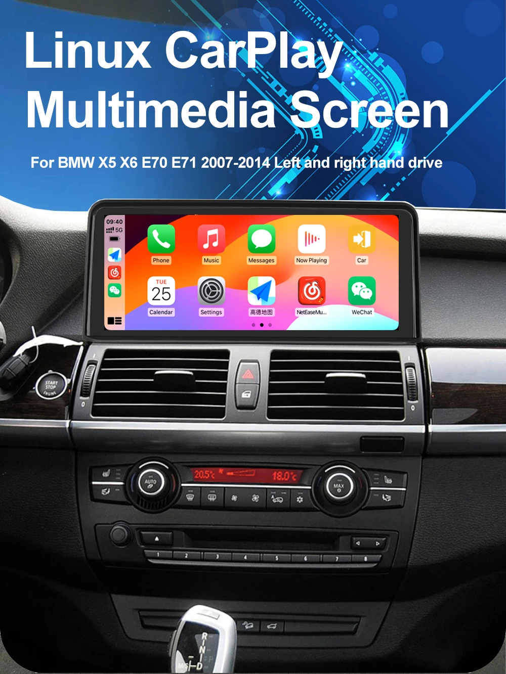 AUTOTOP 10.25" 1920*720 Wireless Carplay Multimedia for BMW F30 F31 F32 F33 F34 F35 F20 F21 F22 NBT Android Auto Car Radio GPS