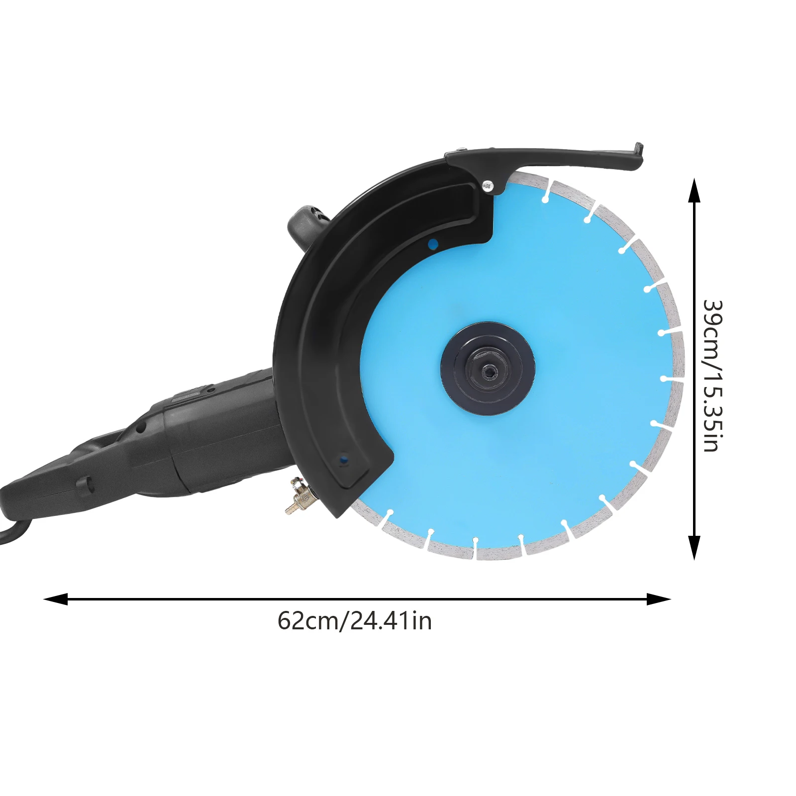 14 Inch Electric Disc Cutter 5800W Concrete Cut-Off Machine 355mm Circular Saw Blade 100mm Cuttung Depth w/ Water Pump