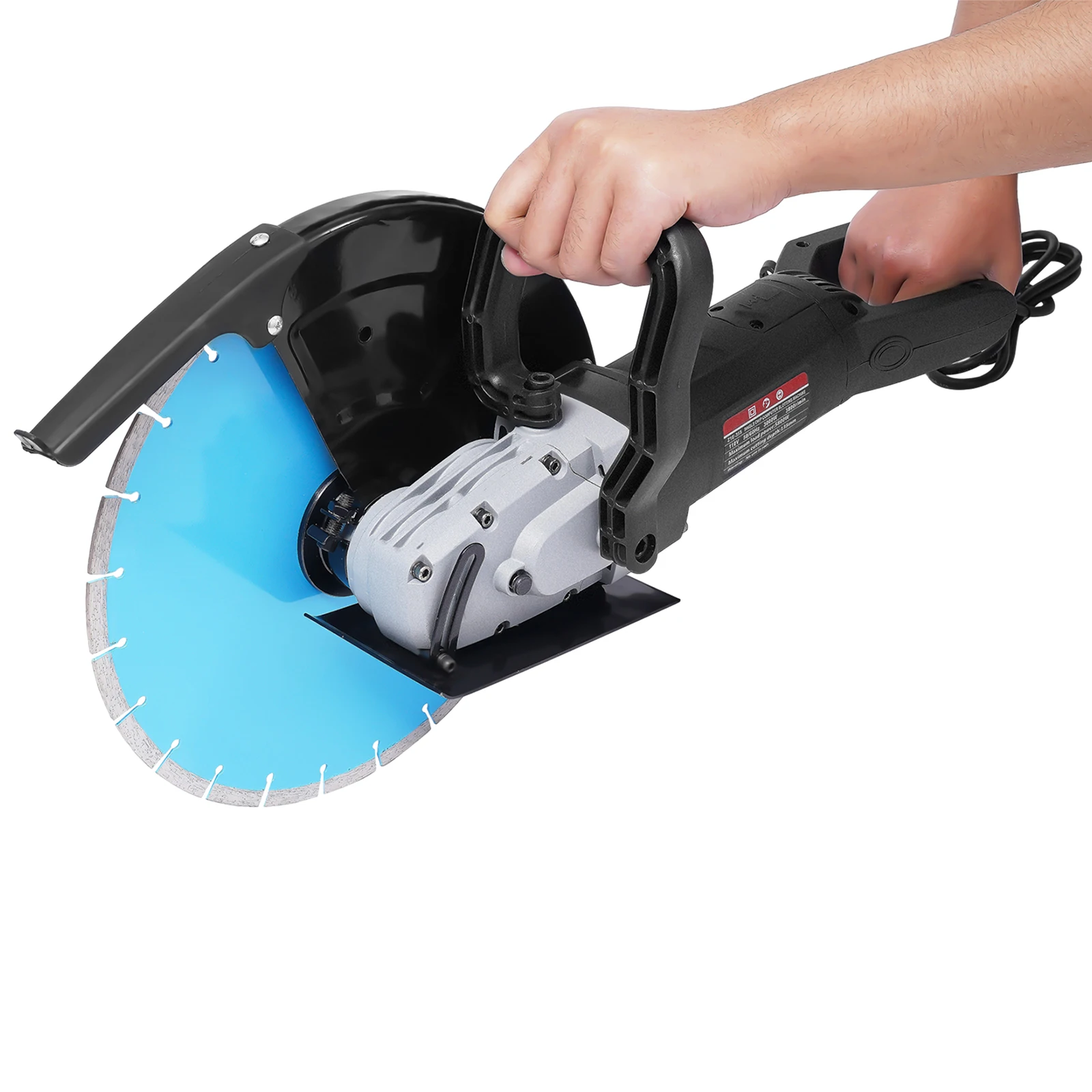 14 Inch Electric Disc Cutter 5800W Concrete Cut-Off Machine 355mm Circular Saw Blade 100mm Cuttung Depth w/ Water Pump
