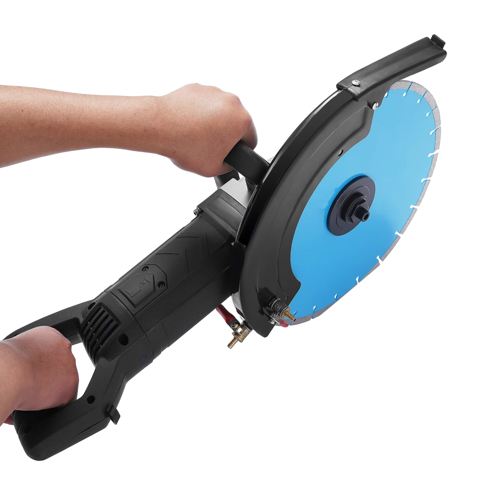 14 Inch Electric Disc Cutter 5800W Concrete Cut-Off Machine 355mm Circular Saw Blade 100mm Cuttung Depth w/ Water Pump