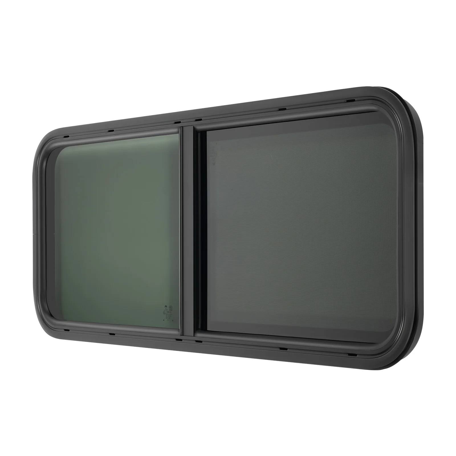 900x300mm/1000x400mm Tempered Glass Sliding RV Window Caravan Side Window Camper Vent Push-Pull Window Mosquito Net Shade Window
