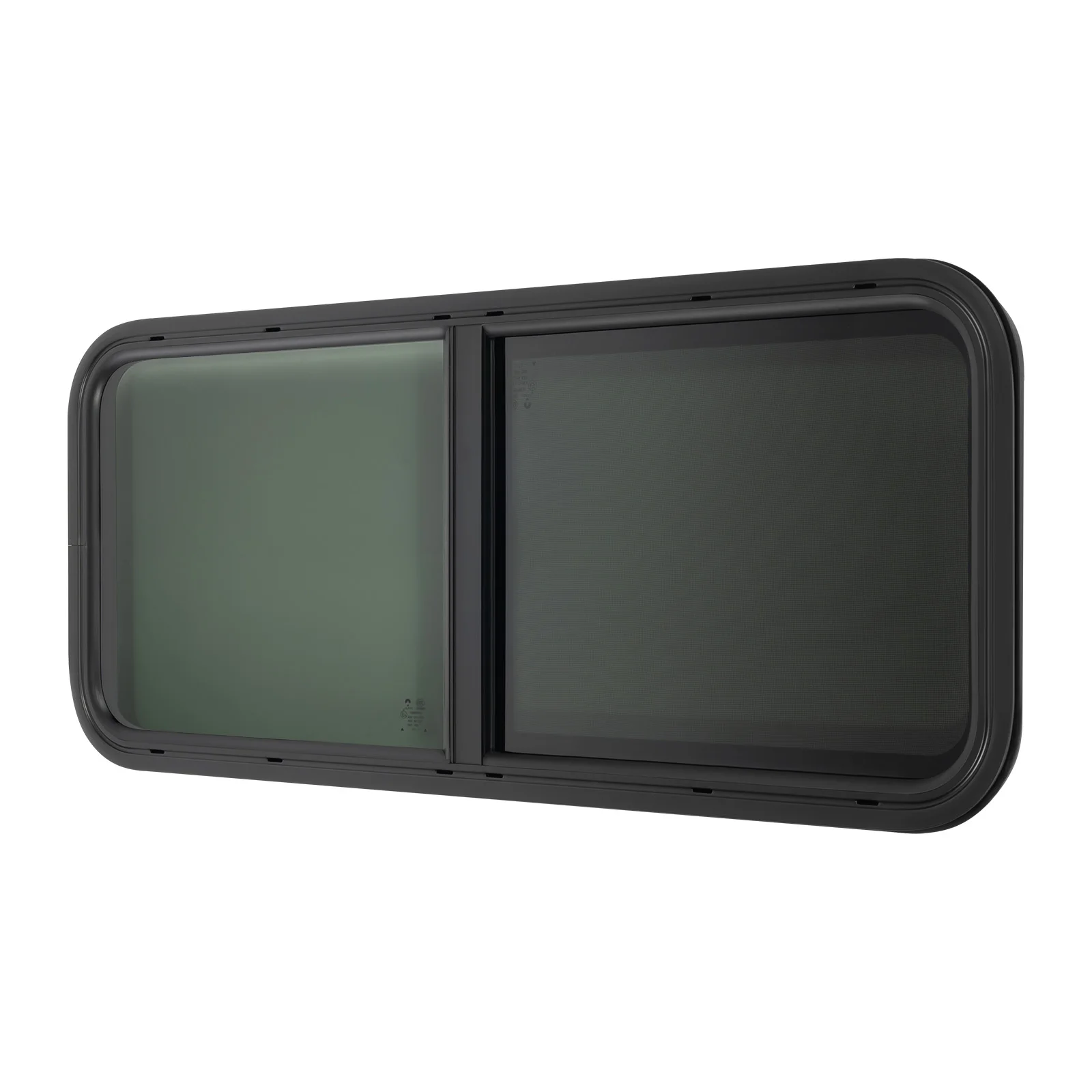 900x300mm/1000x400mm Tempered Glass Sliding RV Window Caravan Side Window Camper Vent Push-Pull Window Mosquito Net Shade Window