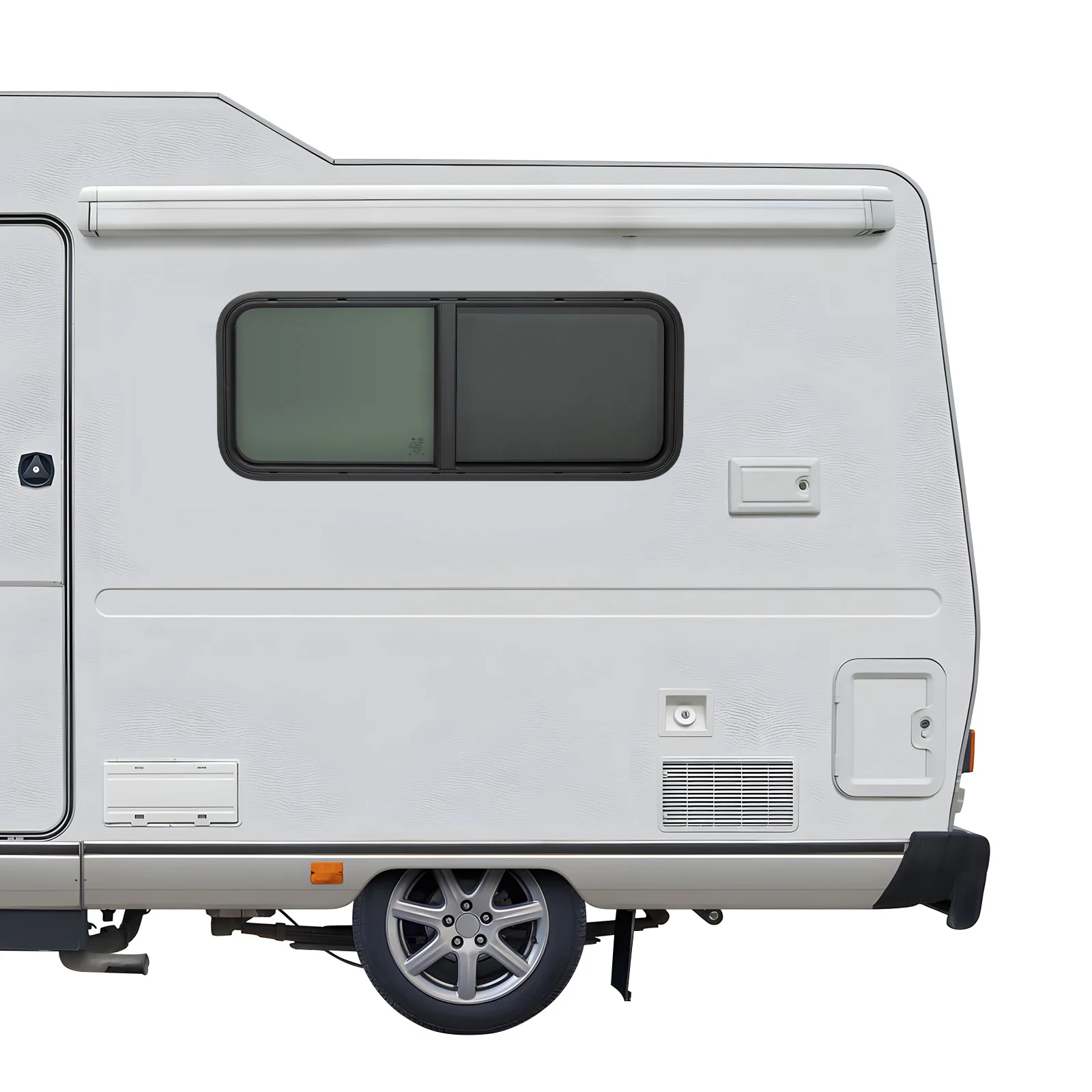 900x300mm/1000x400mm Tempered Glass Sliding RV Window Caravan Side Window Camper Vent Push-Pull Window Mosquito Net Shade Window