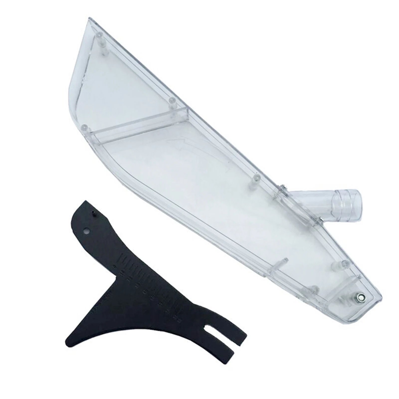 10/12 inches R-Shaped Table Saw Protective Cover with Graduation Knife | PC & Iron Integrated Molding Design for ≤30cm Saws