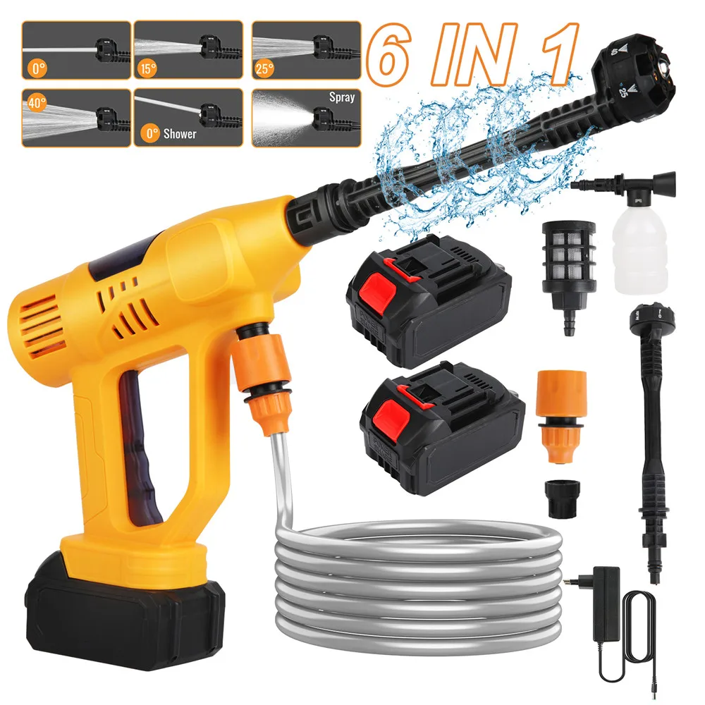 380W Electric High Pressure Washer rechargable Car Wash Gun Cordless Electric Water Gun Foam Machine for Makita 21V Battery