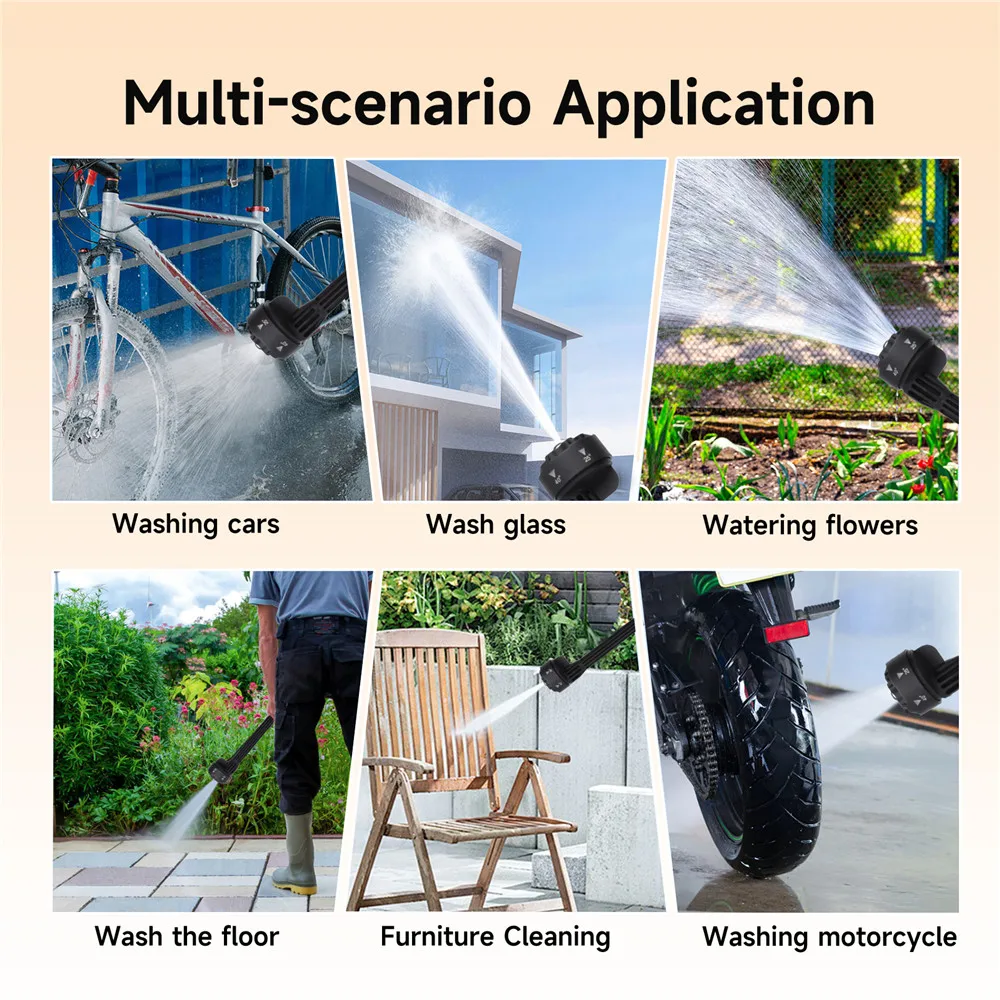 380W Electric High Pressure Washer rechargable Car Wash Gun Cordless Electric Water Gun Foam Machine for Makita 21V Battery