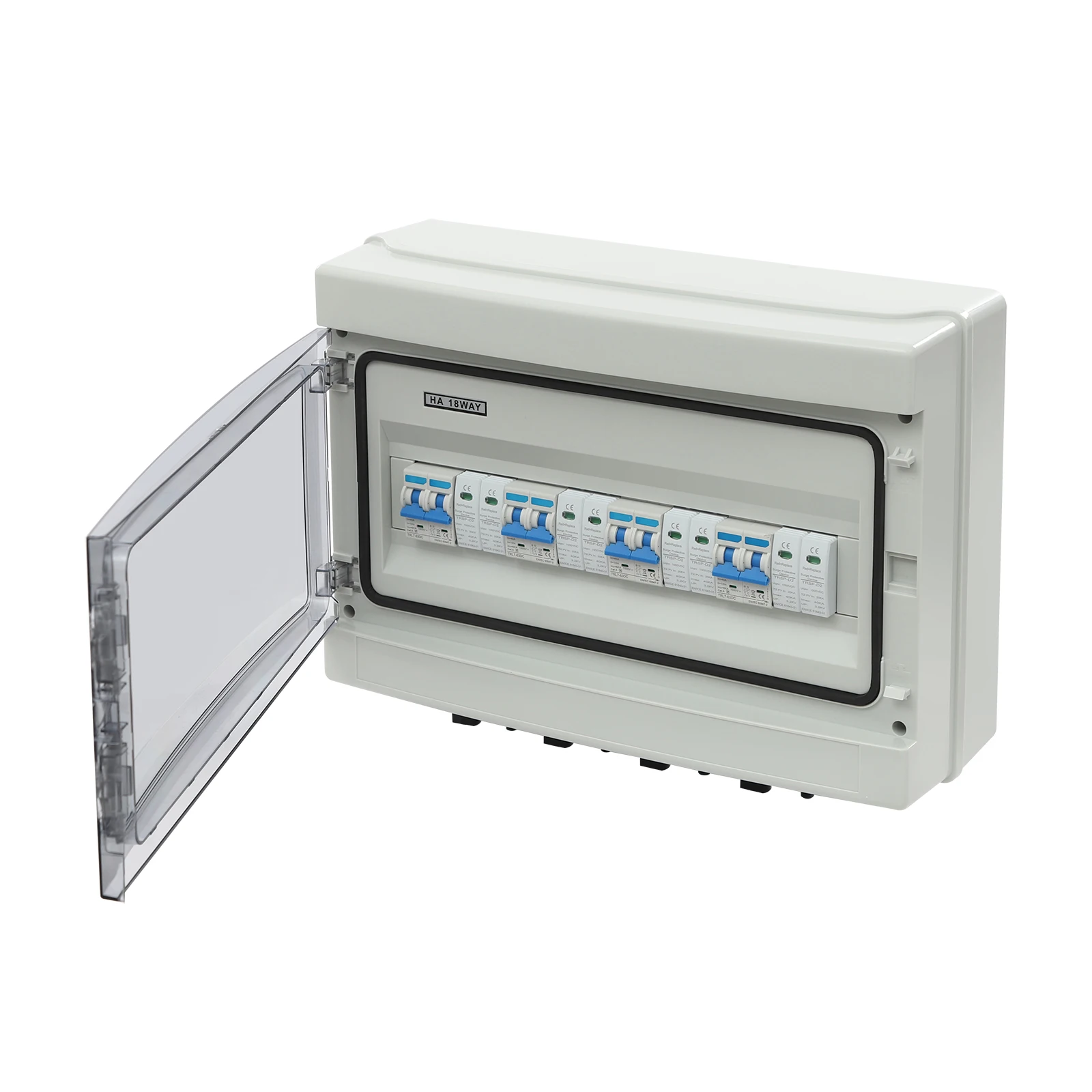 1000V Solar DC PV Combiner Box 4 in 4 Out Isolator Switch Box, 16*MC4 Terminals, IP65 Waterproof Overvoltage Protection 40A