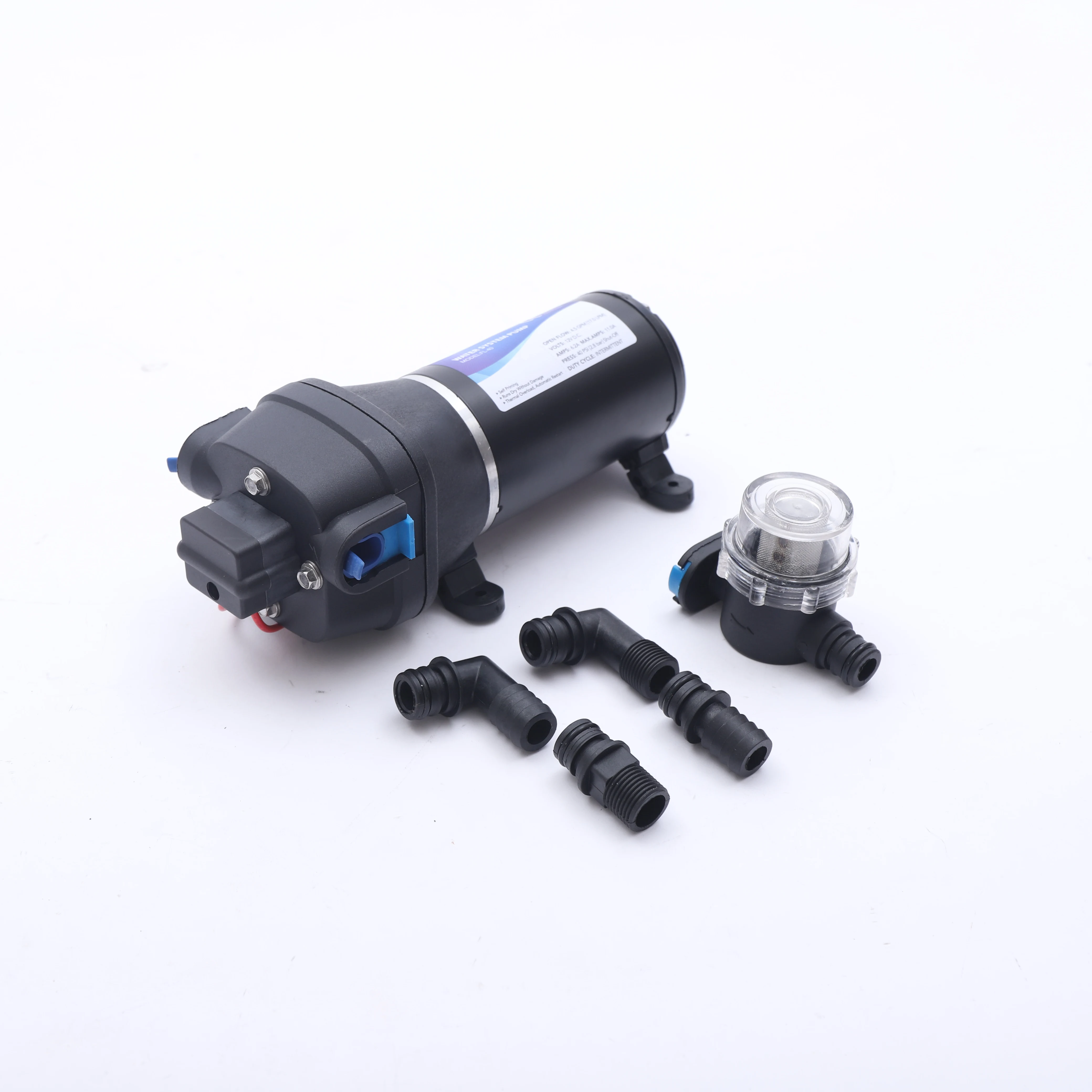 12V Electric Water Transfer Pump 28m Lift Booster Pump With Filter Self-priming Diaphragm Pump With Automatic Pressure Switch