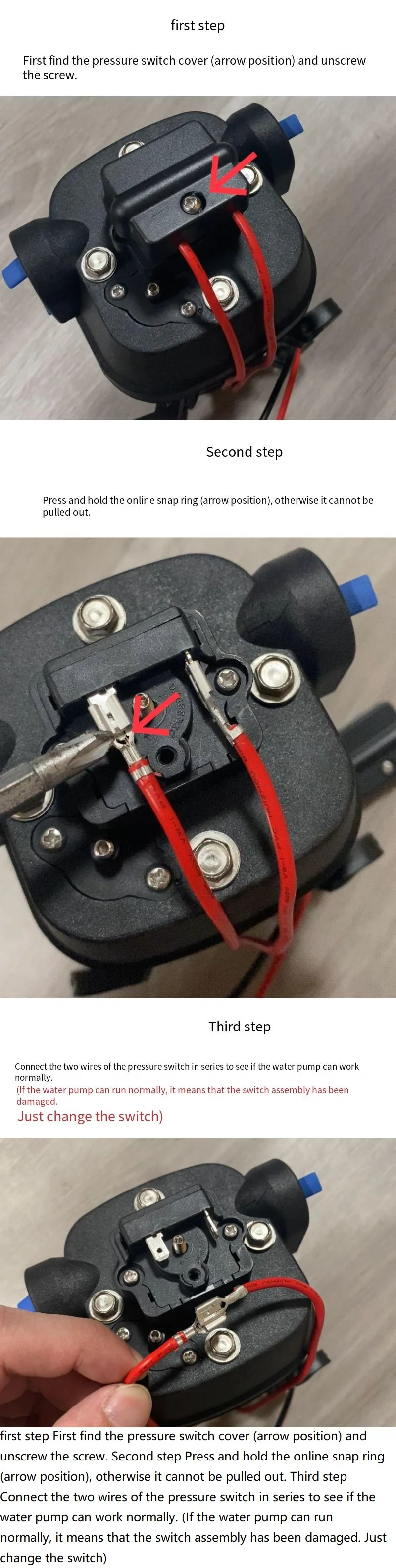 12V Electric Water Transfer Pump 28m Lift Booster Pump With Filter Self-priming Diaphragm Pump With Automatic Pressure Switch
