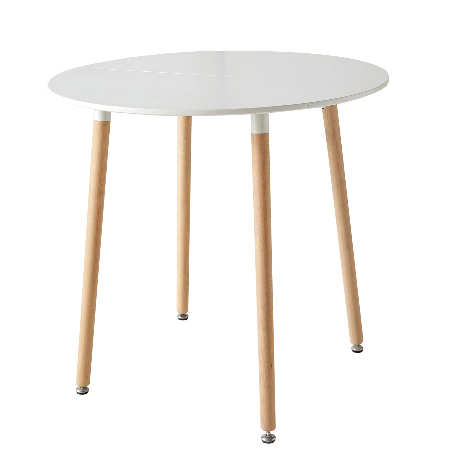 EGOONM Nordic Round Dining Table and Set of 4 Dining Chairs with PU cushion for Dining Room Kitchen Restaurant Balcony Home