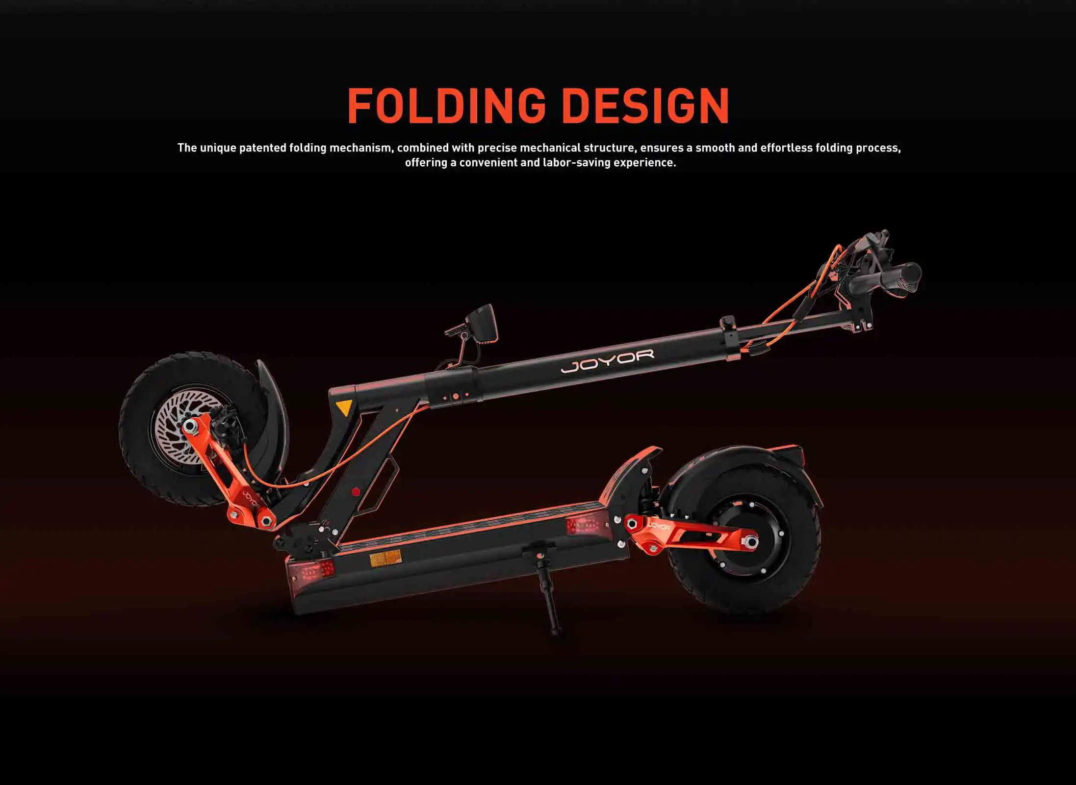 JOYOR T6 Electric Scooter Adults 48V 18AH Battery with Turn Signal Lights Foldable E Scooter for Urban Commute EU Standard Powerful Safe Fast Adult Escooter