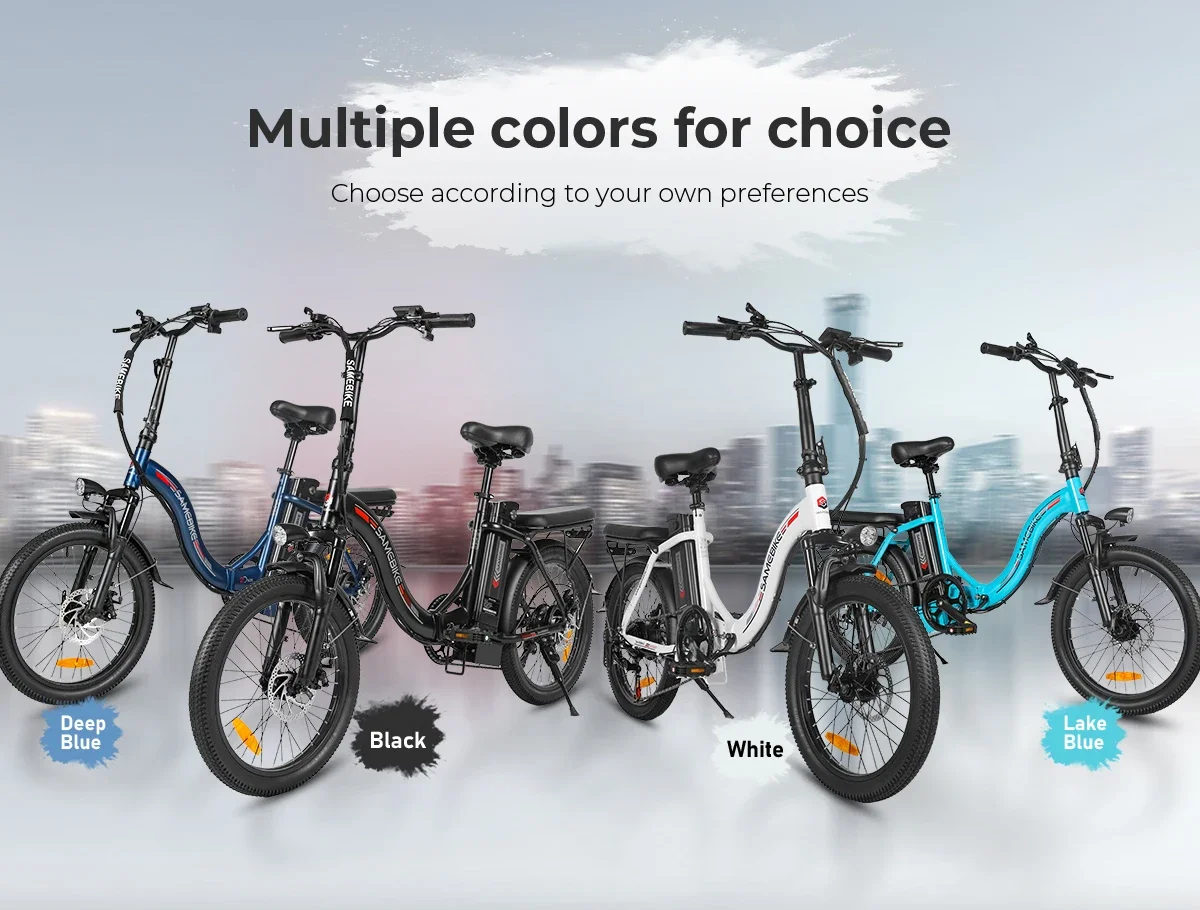 SAMEBIKE CY20 Folding Electric cycle 350W Motor 36V 12AH Removable Lithium Battery Adult driving Bike 20-inch is shooting City Ebike