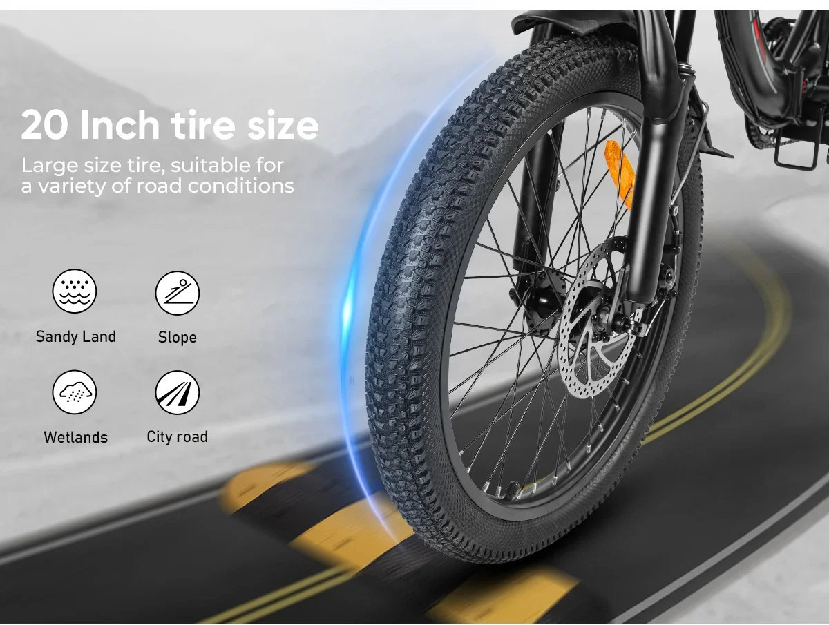 SAMEBIKE CY20 Folding Electric cycle 350W Motor 36V 12AH Removable Lithium Battery Adult driving Bike 20-inch is shooting City Ebike